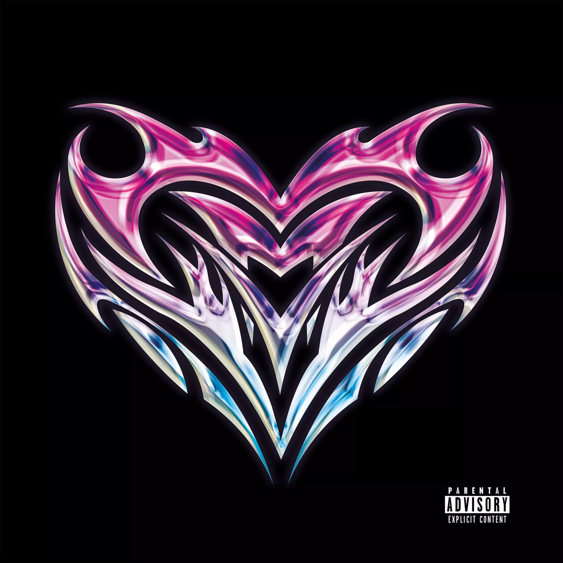 Chrome Type Tribal Heart Album Cover Art