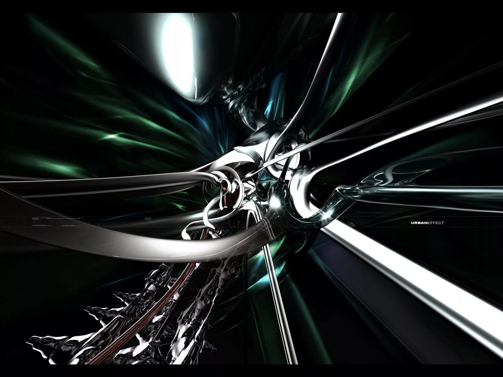 Dark Abstract Tech Shapes HD Wallpaper