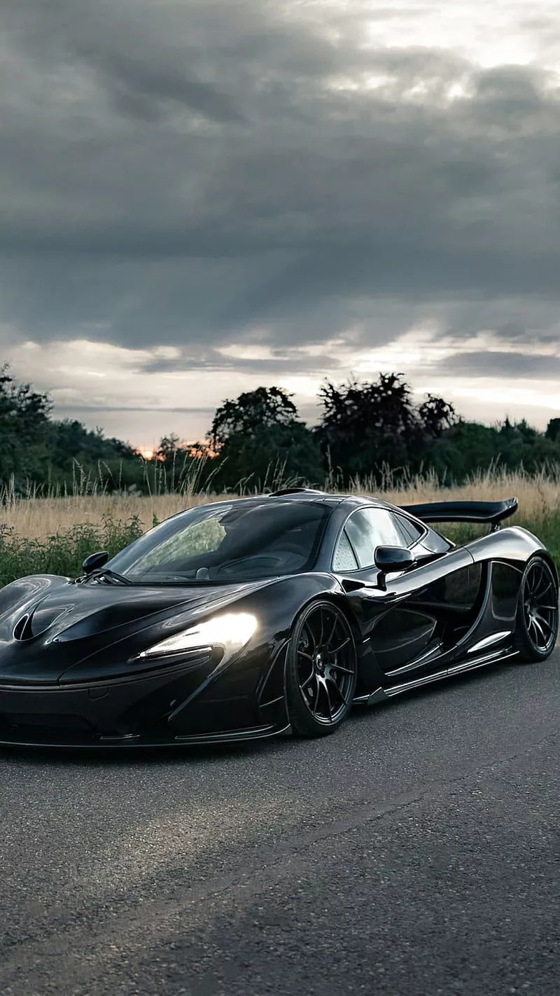 Stealth P1, black, car, hypercar, mclaren, night, esports, supercar, HD phone wallpaper
