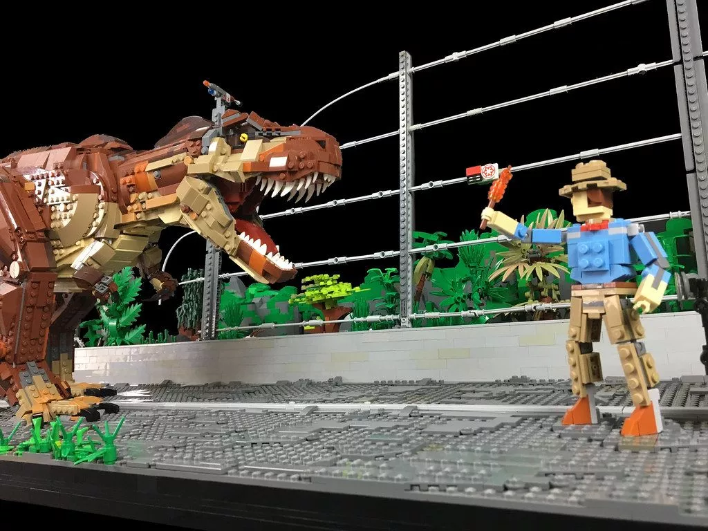 Lego Jurassic Park T Rex Breakout MOC