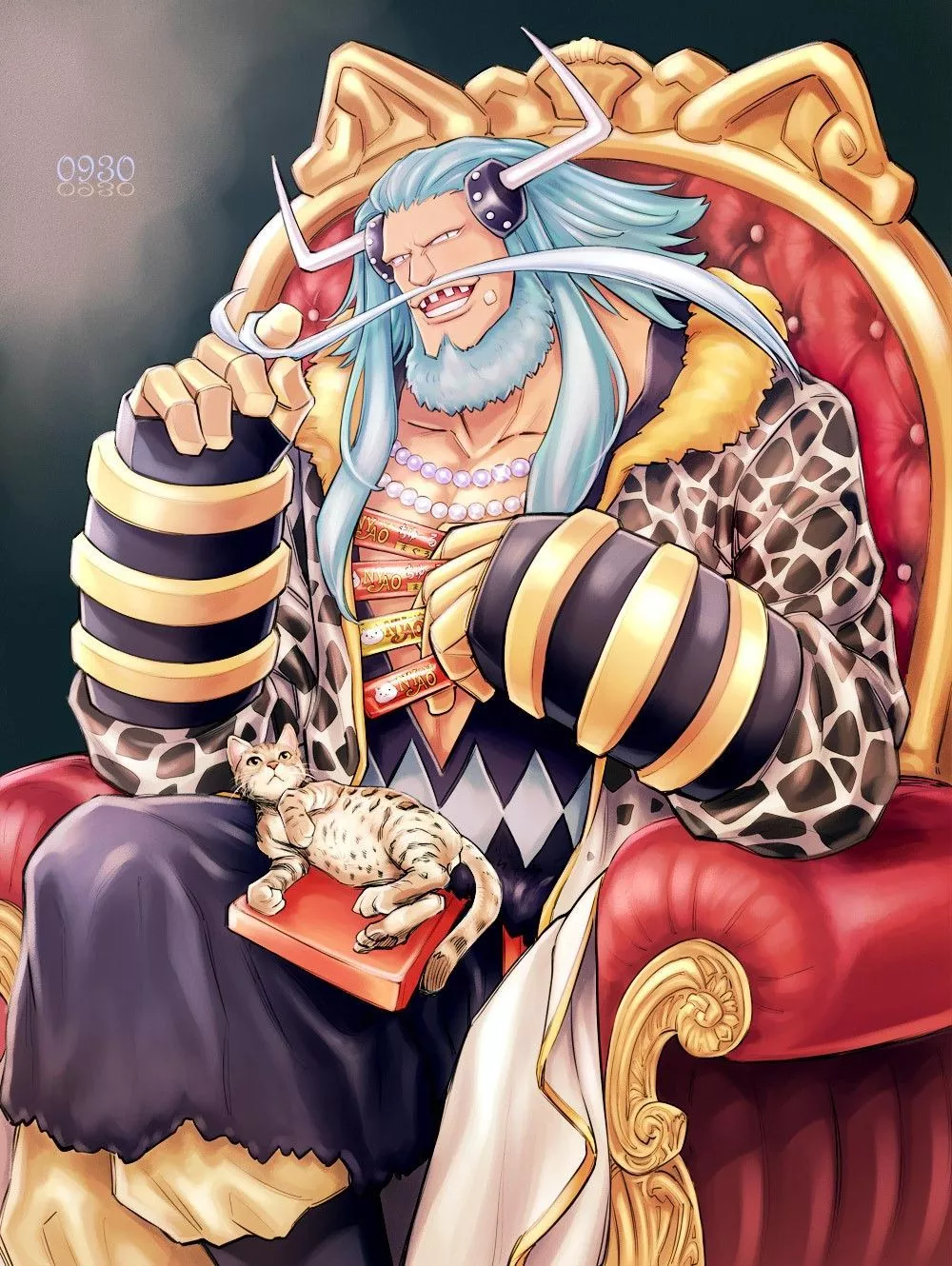 Avalo pizarro. barba negra, anime