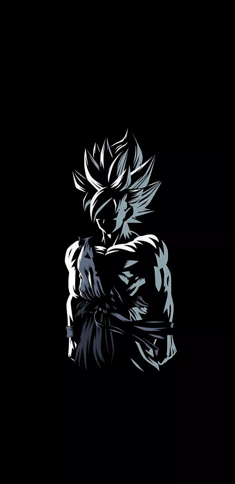 Dragonball, amoled, goku, minimal, neon, HD phone wallpaper