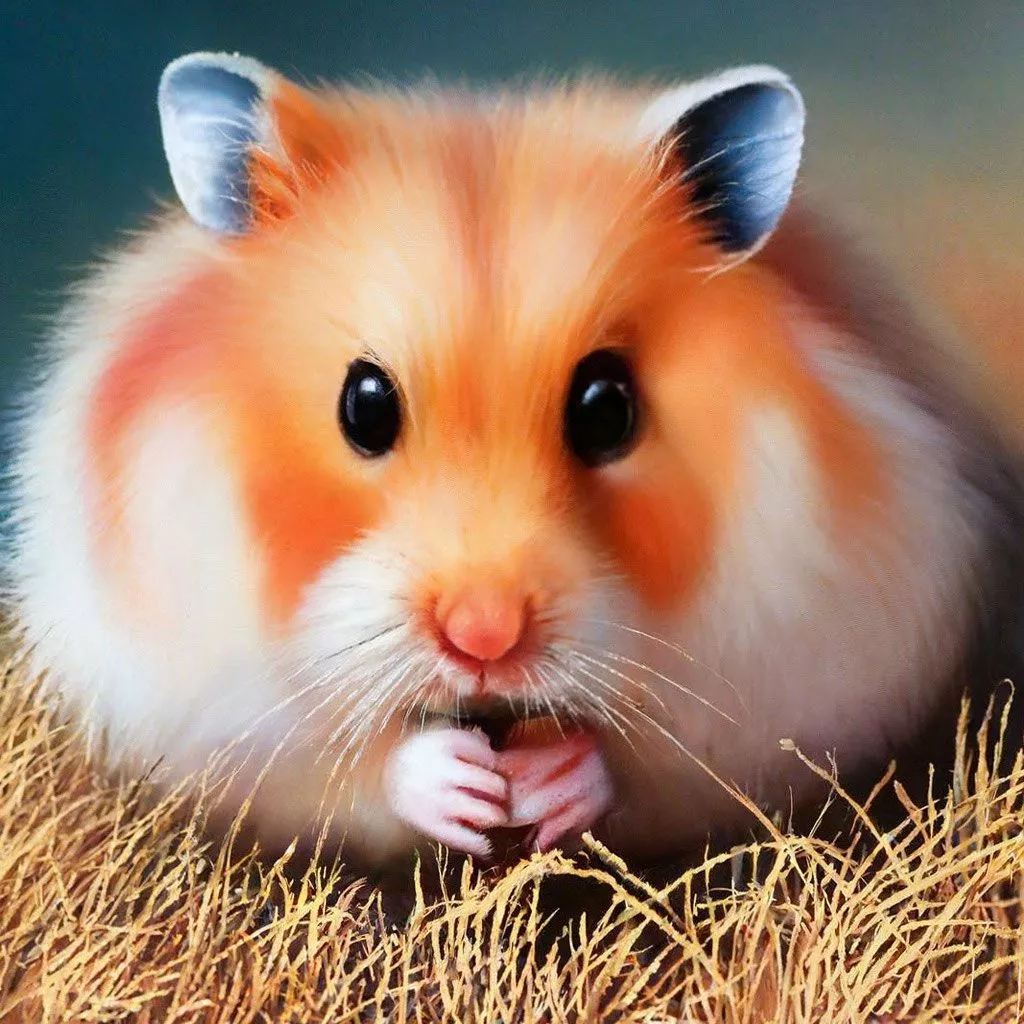 Hamster with big cheeks