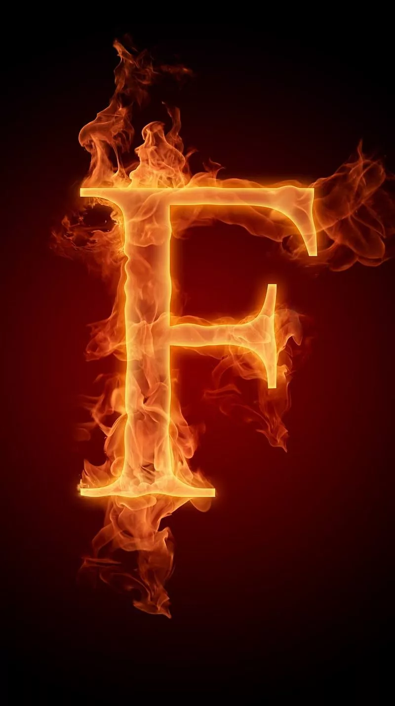 F Fire, letter f, HD phone wallpaper
