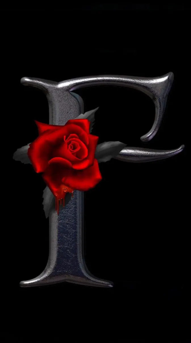 F letter rose wallpaper