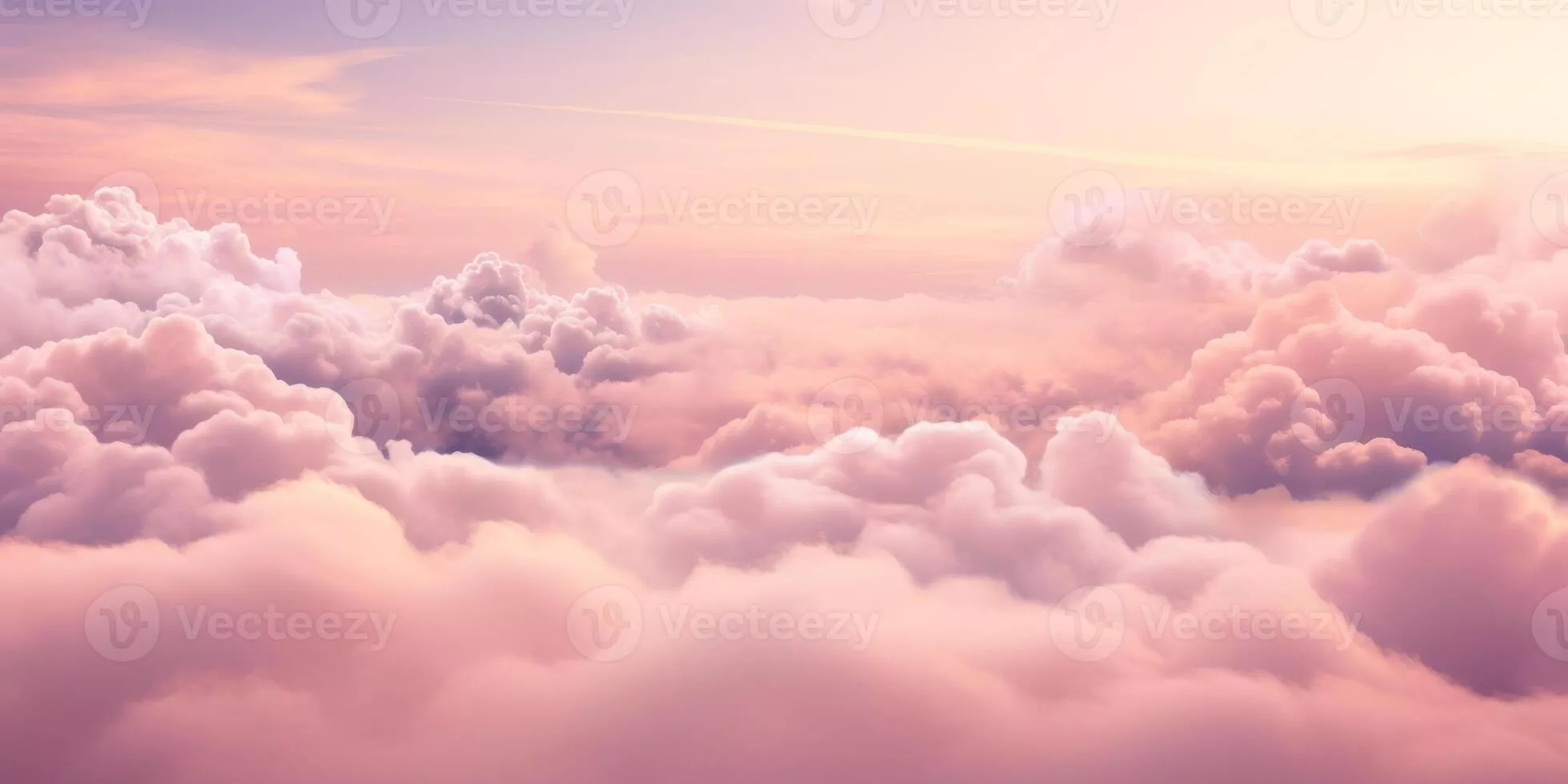 Romantic pink sky background. Clouds