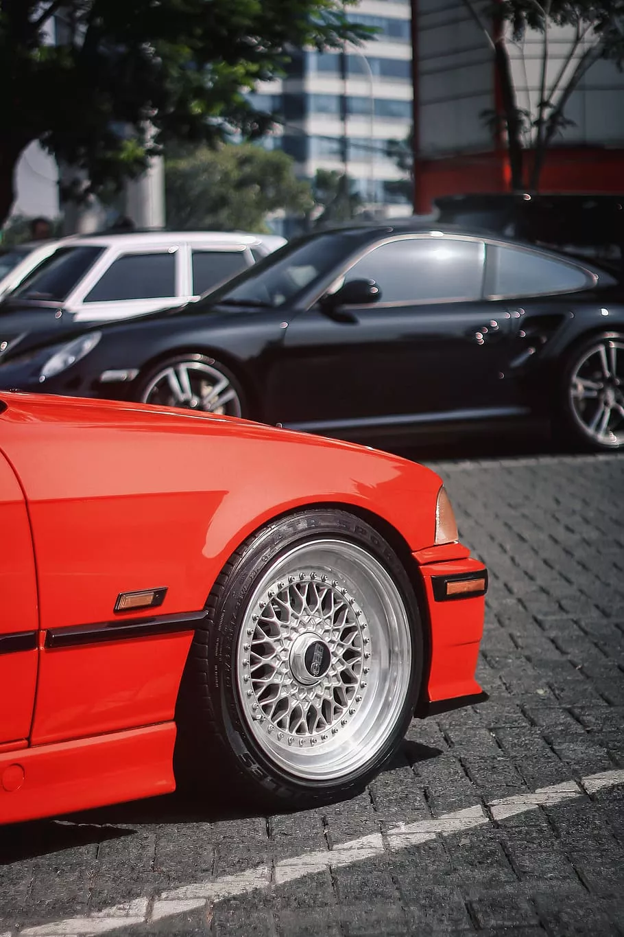 HD wallpaper: bmw, bbs wheels, red