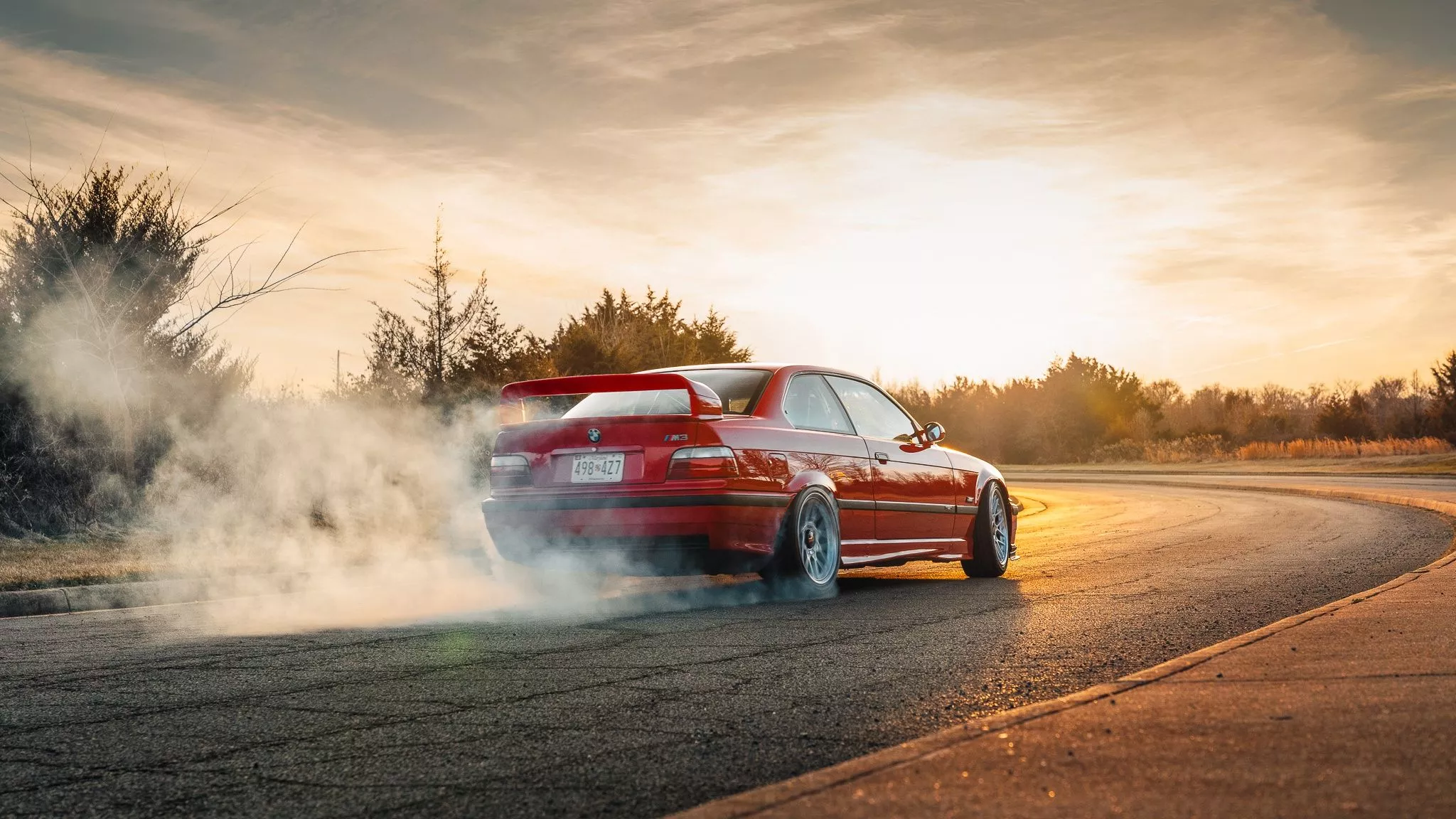 Wallpaper bmw, wheels, smoke, bbs, E36
