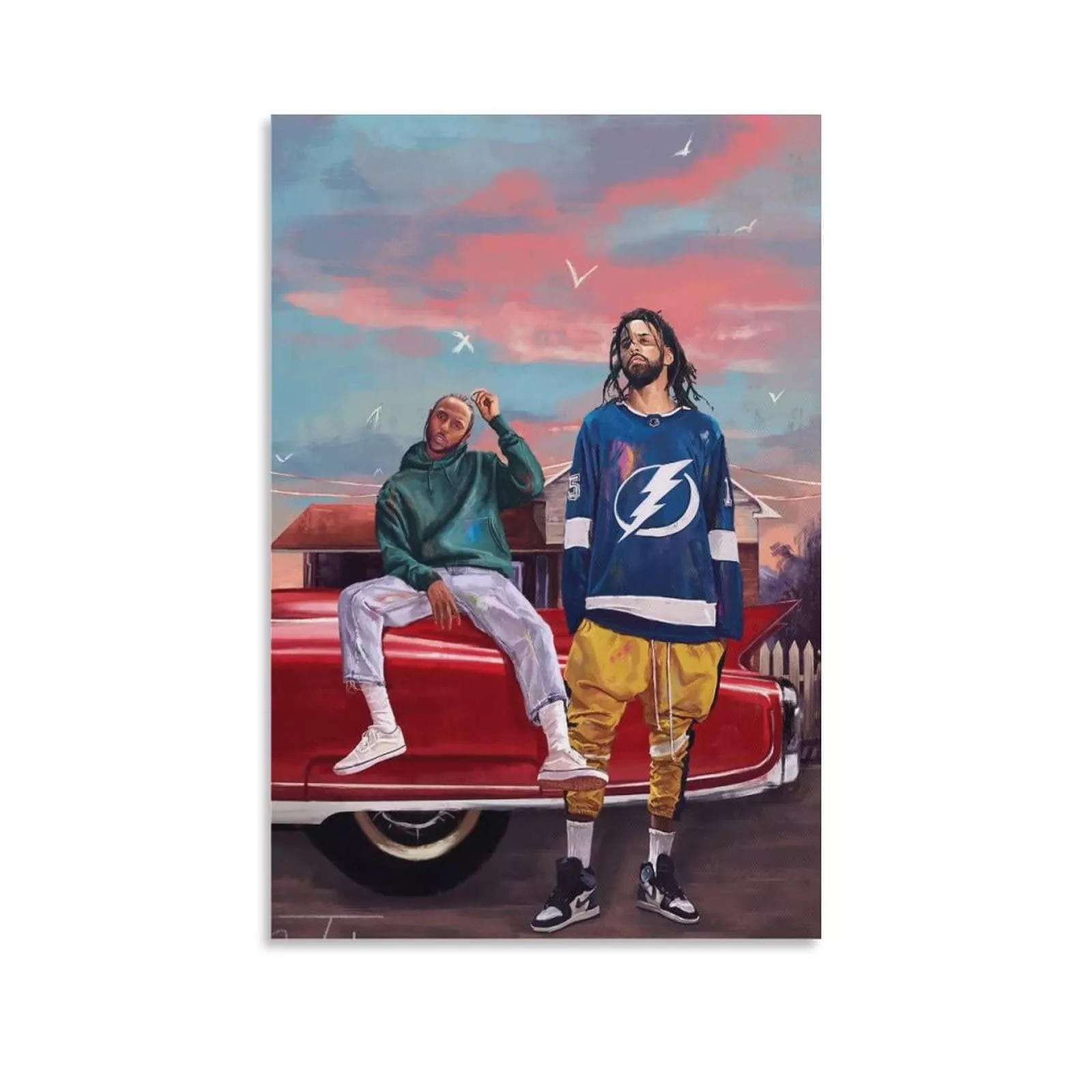 OFITIN Rapper J Cole Kendrick Lamar Art