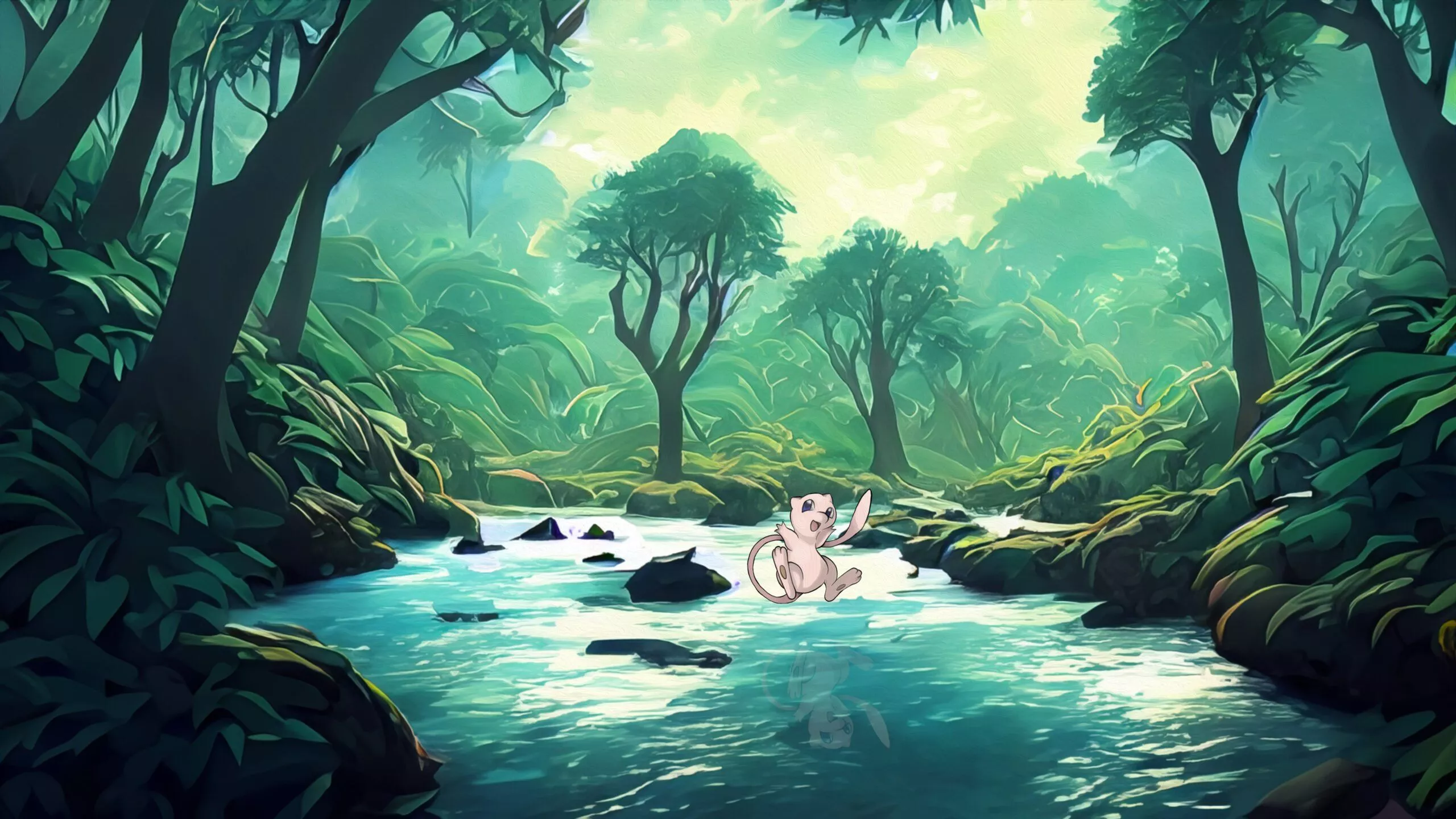 Cute Mewémon Wallpaper in 4K