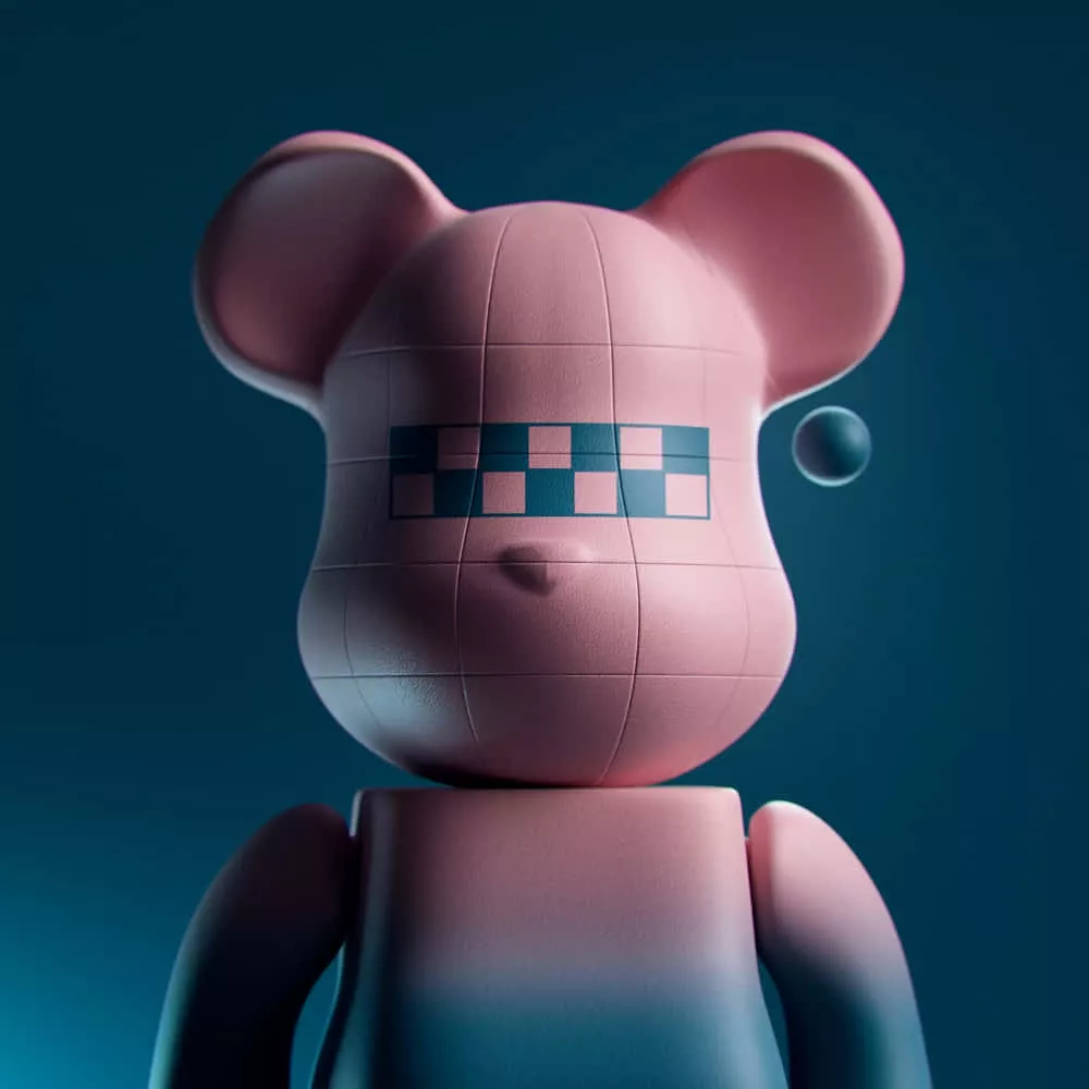 Download Pink Bearbrick Wallpaper
