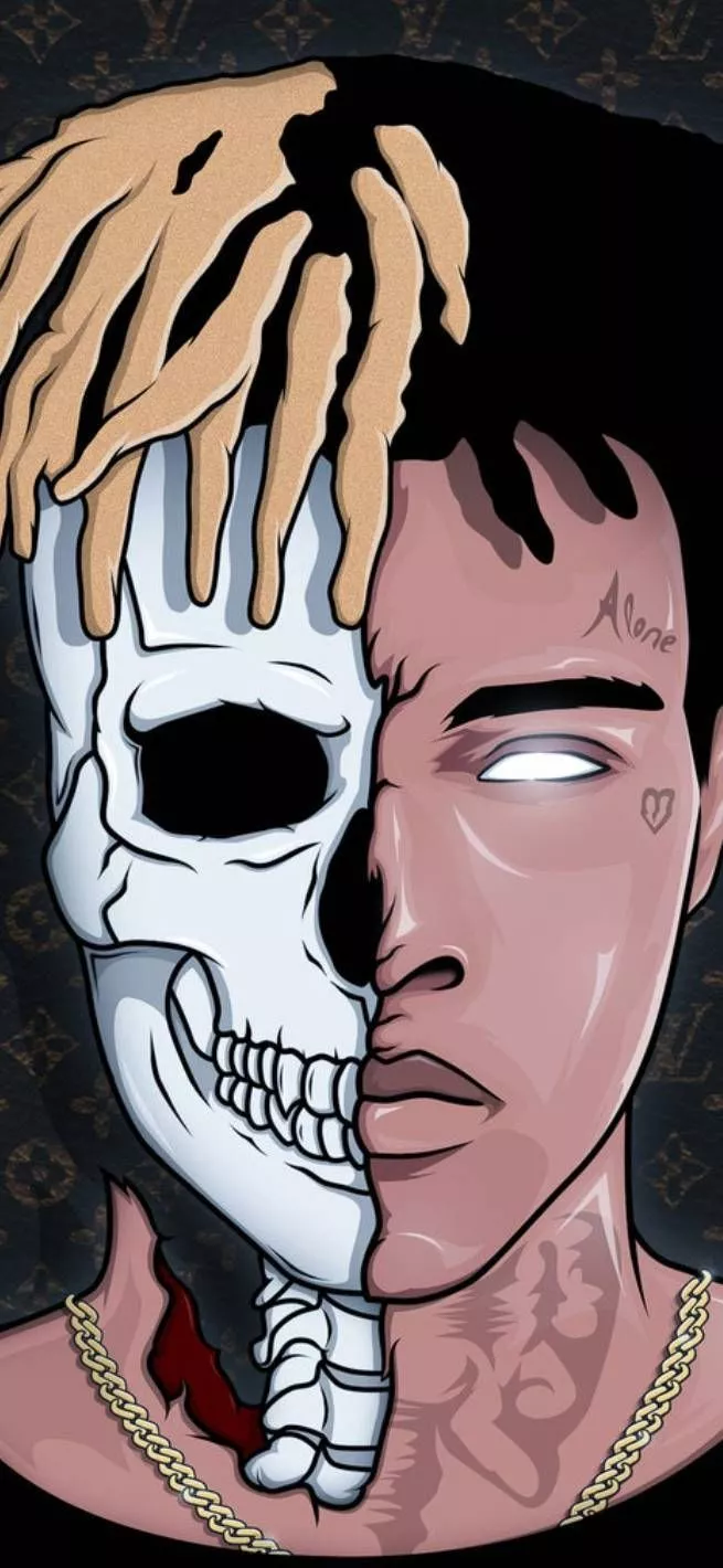 Xxxtentacion Cartoon Art Wallpaper