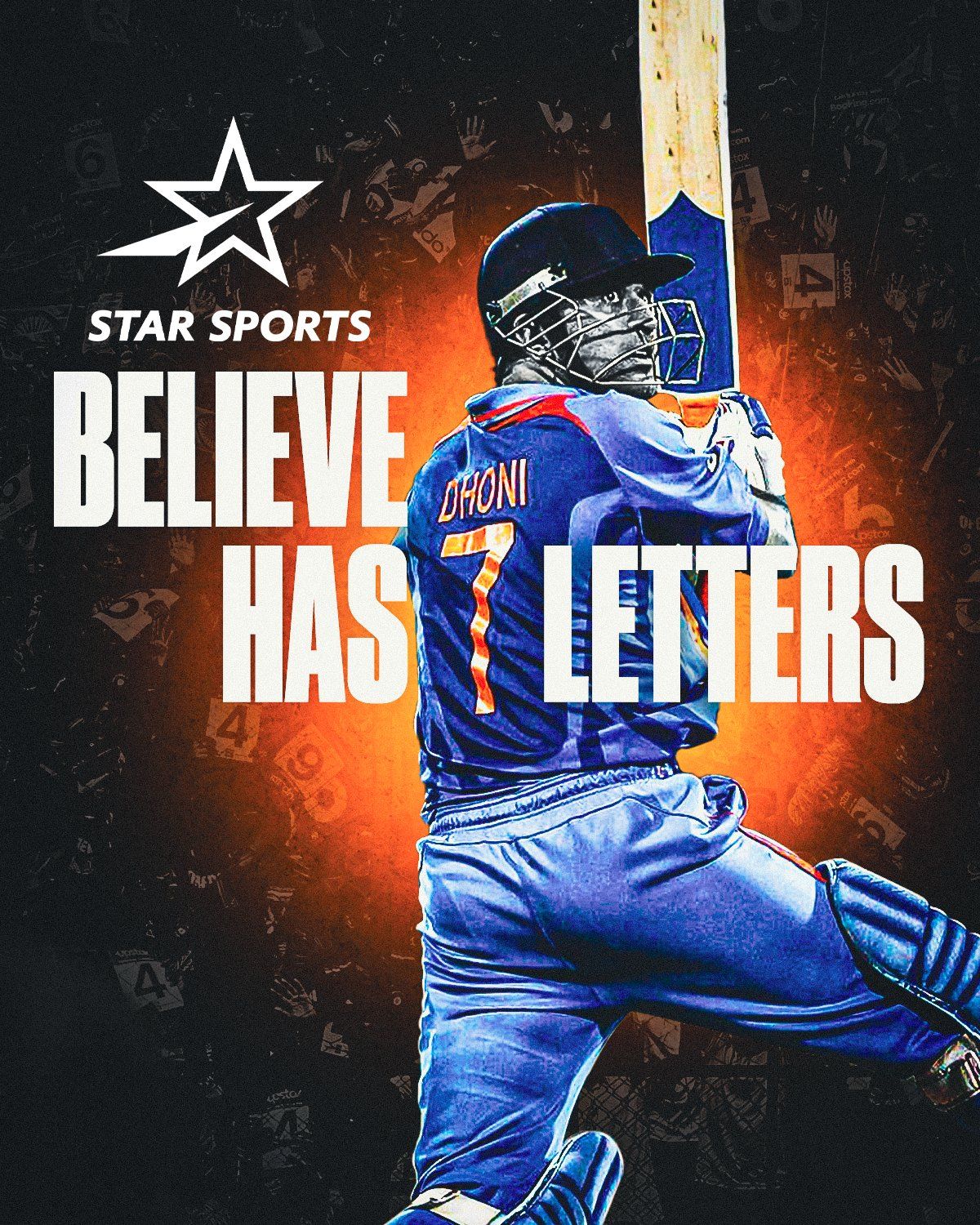 Star Sports' poster for MS Dhoni