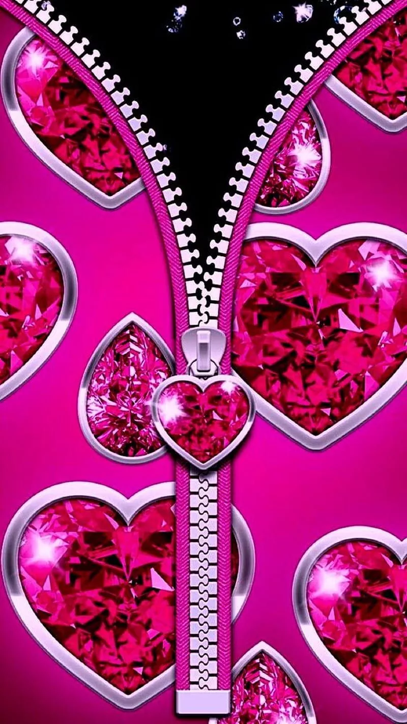 Hearts red, diamonds, HD phone