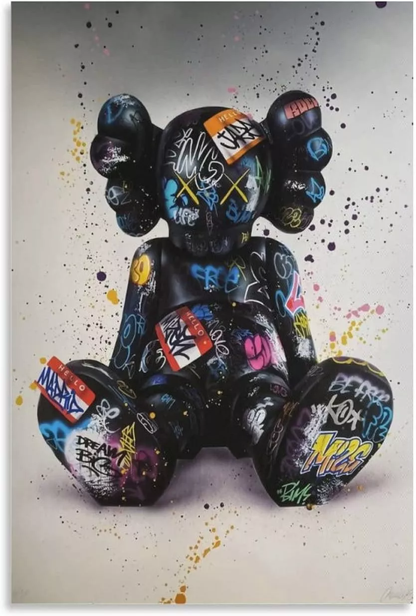 Kaw Bearbrick Canvas Print