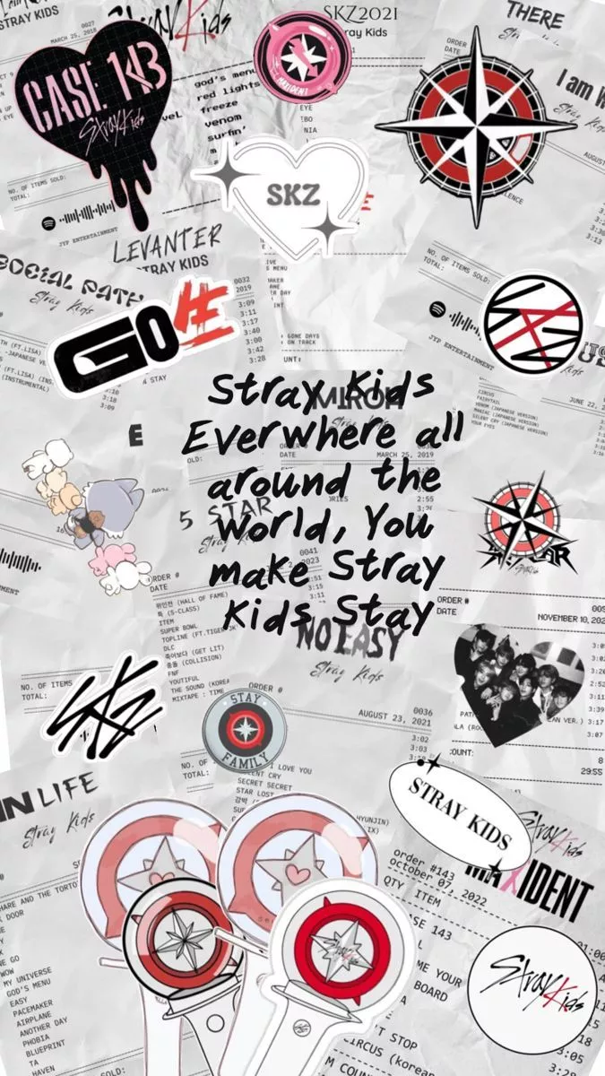 stray kids receipt wallpaper