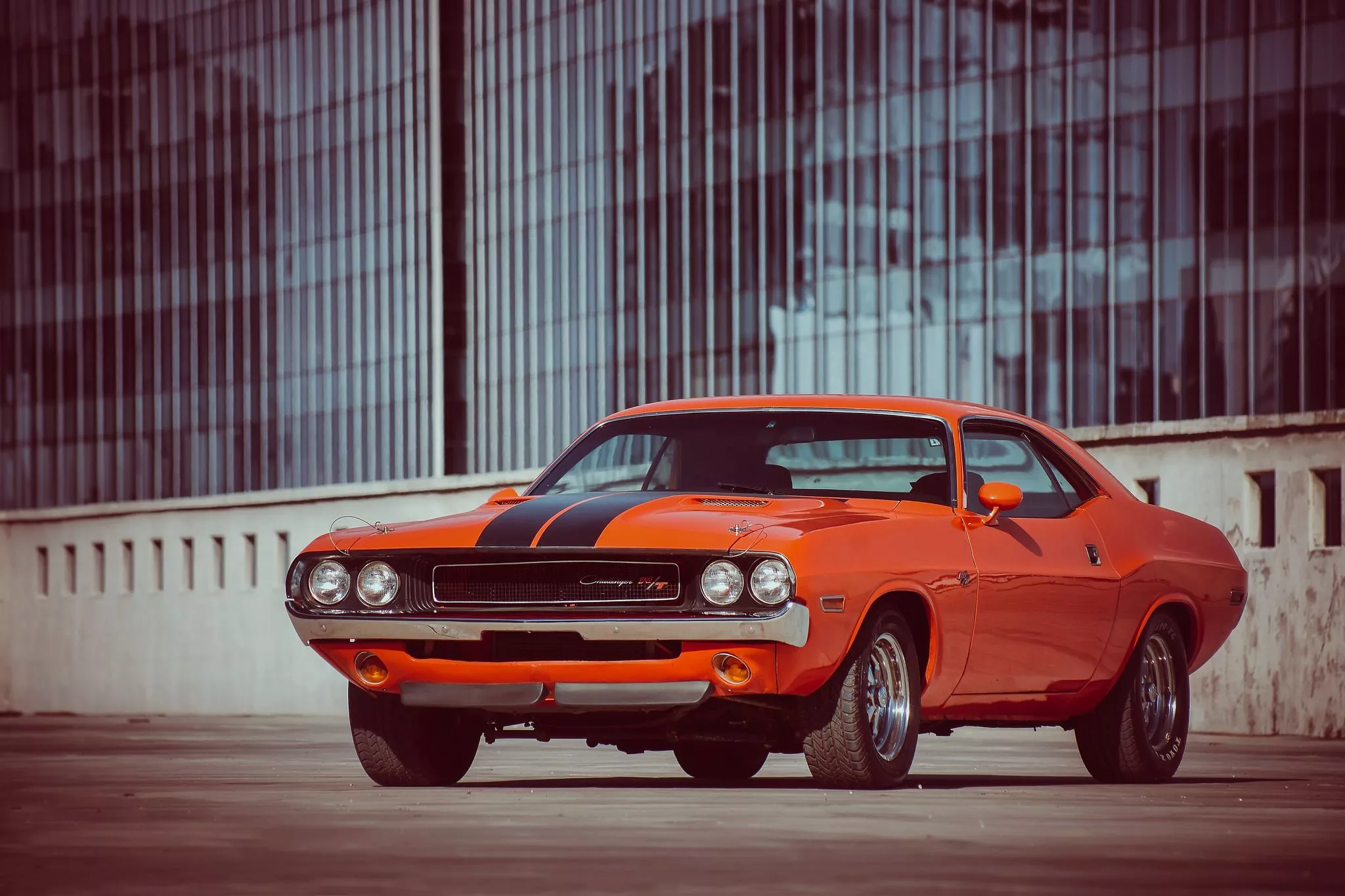 Wallpaper Orange, Dodge, Dodge, Challenger, Muscle Car, R T, 1970, Orange For Mobile And Desktop, Section Dodge, Resolution 2048x1365