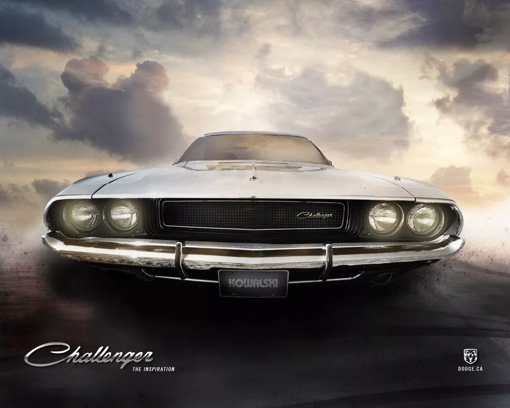 Dodge Challenger retro image
