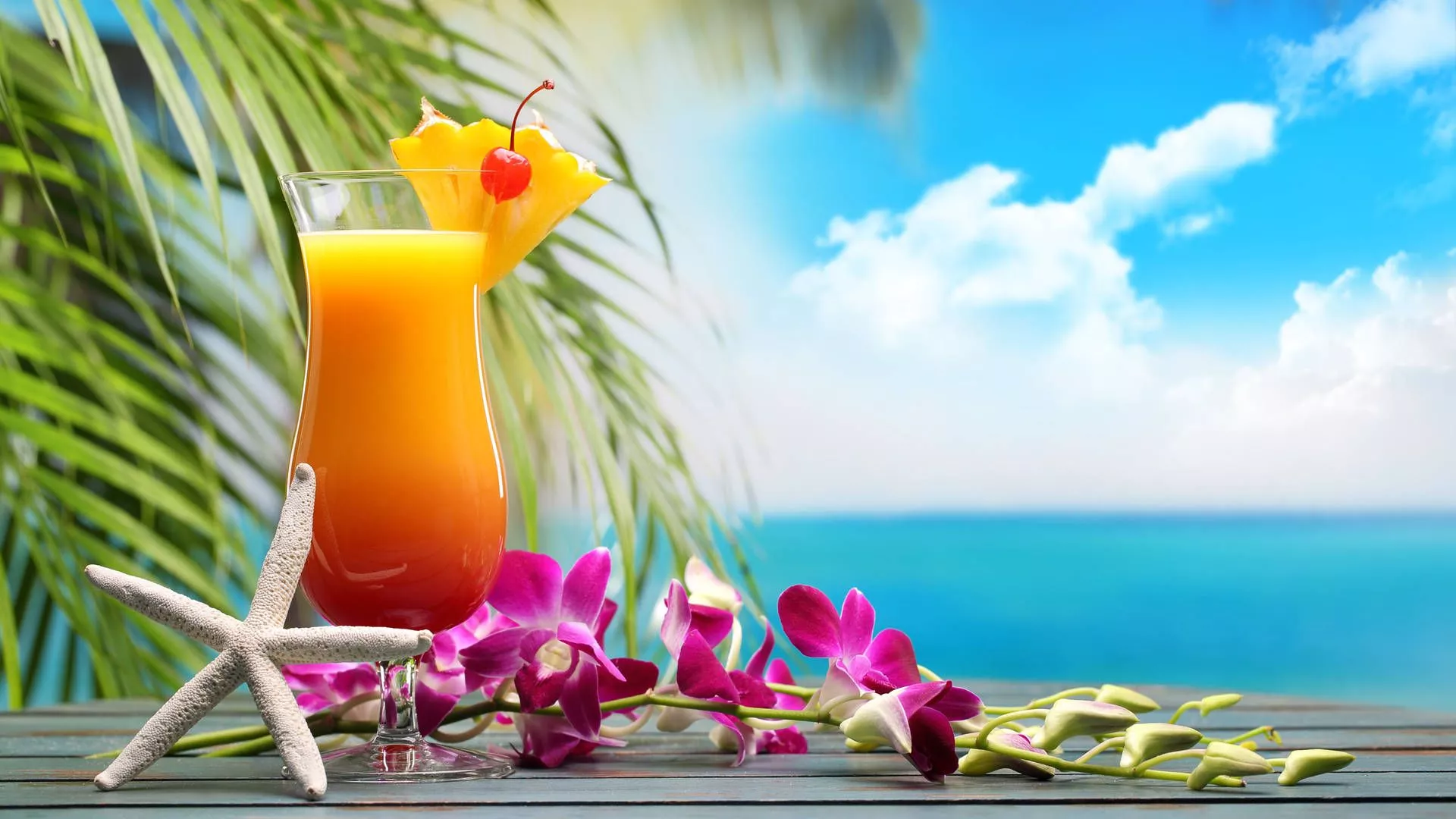 Caribbean Sunrise Tropical Drink