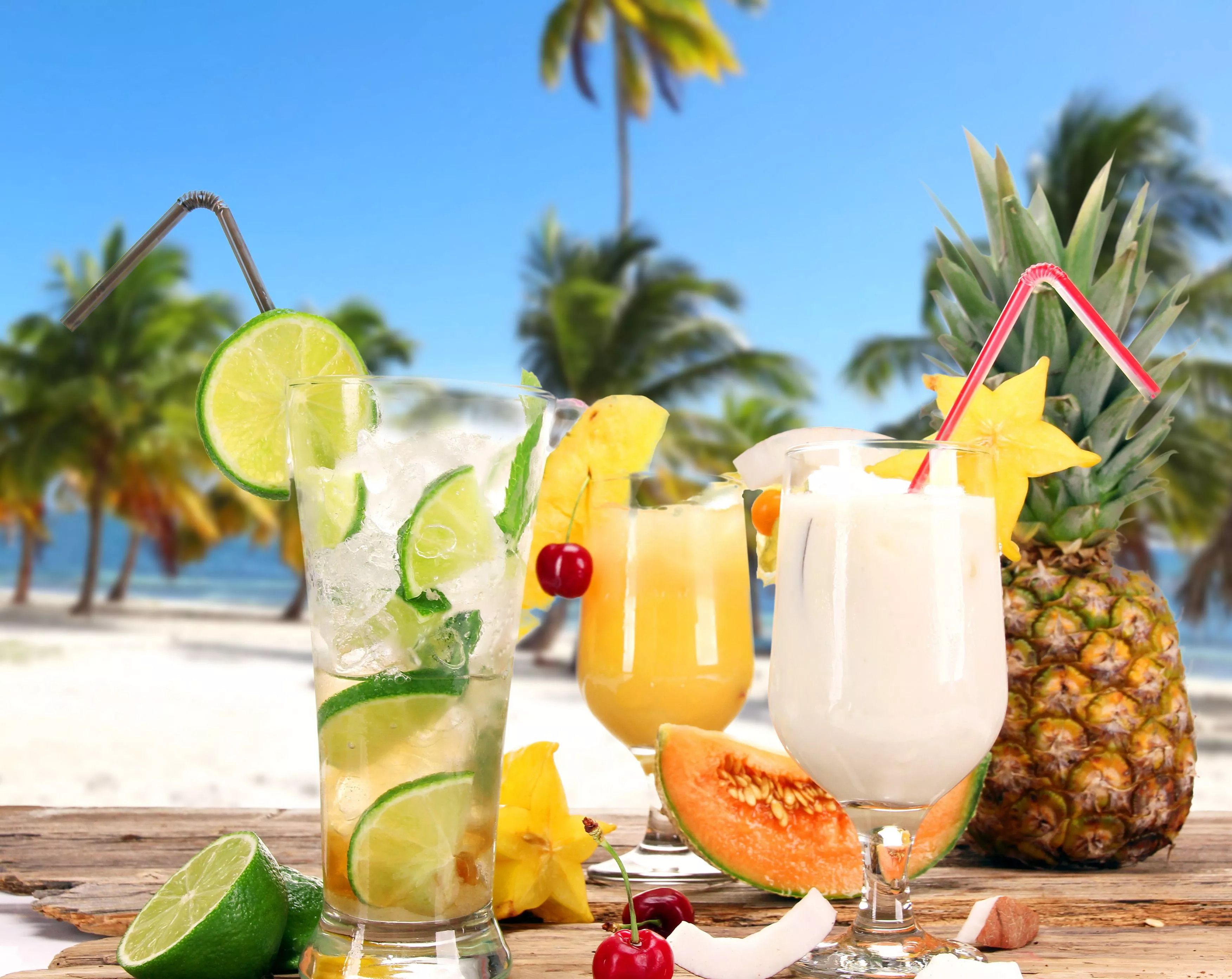 fresh, cocktails, fruit, drink