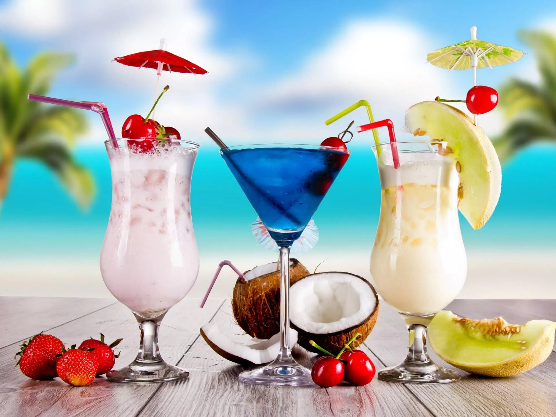 Tropical Drink Background. Wallpaper