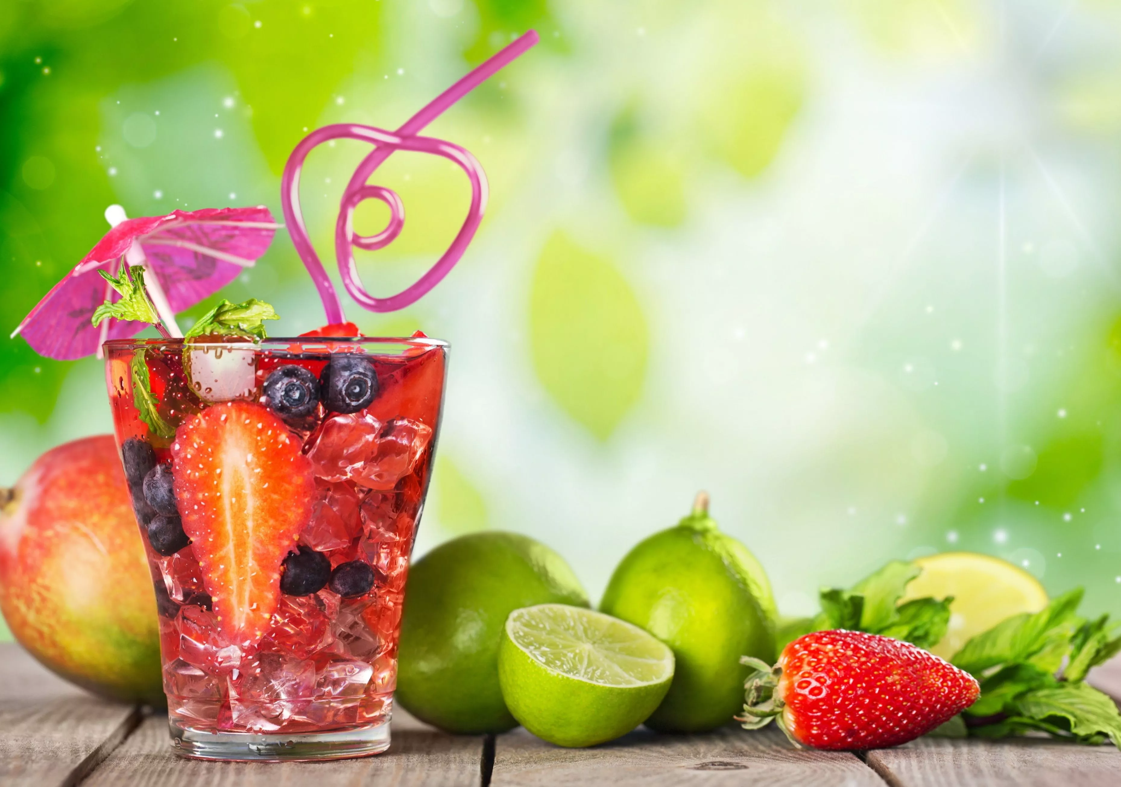 Wallpaper cocktail, summer, fruit