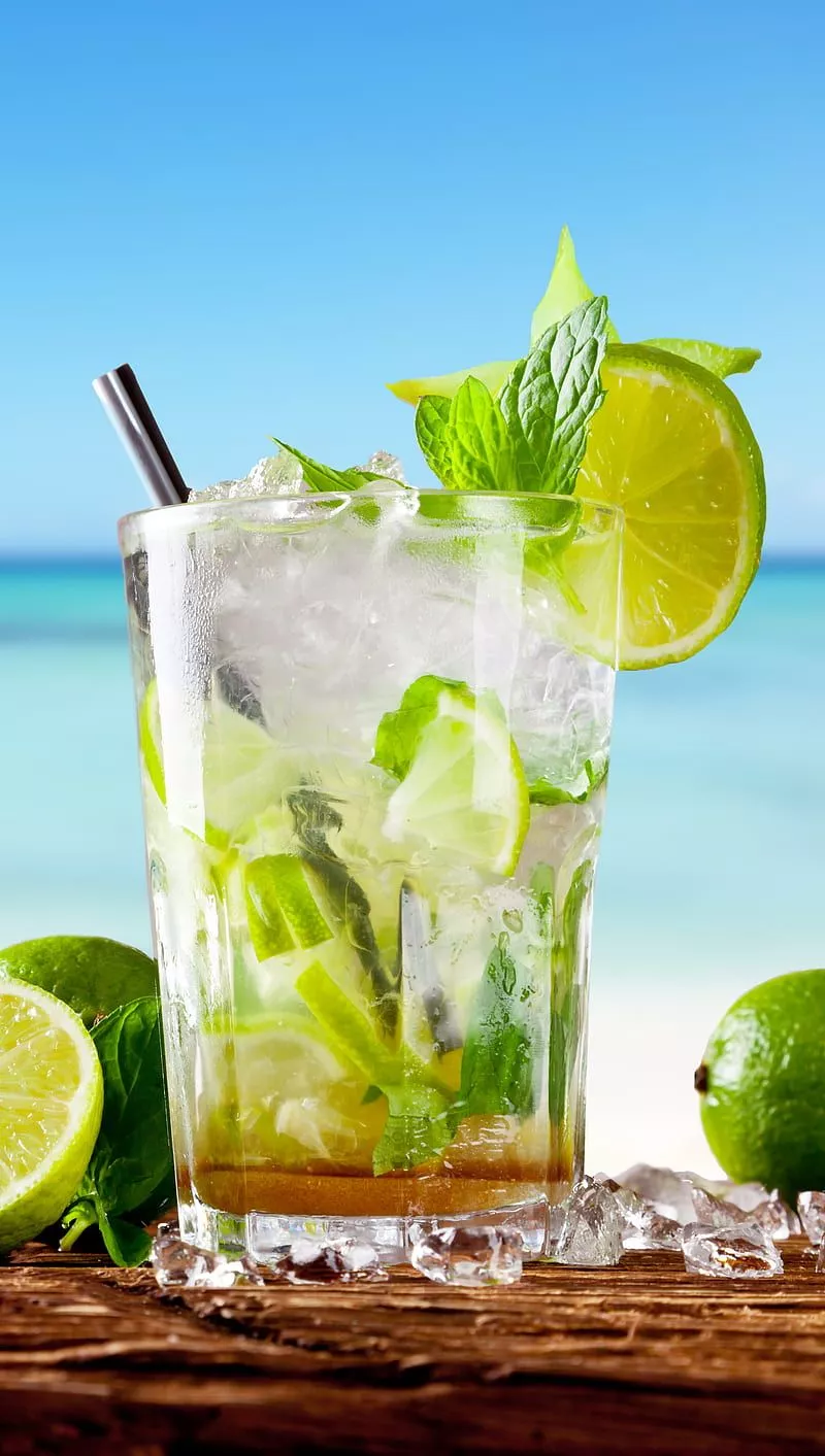 HD tropical lime cocktail wallpaper