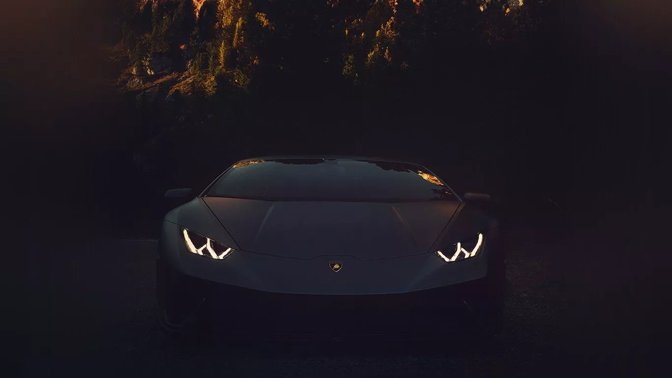 Car Lamborghini Dark City Art