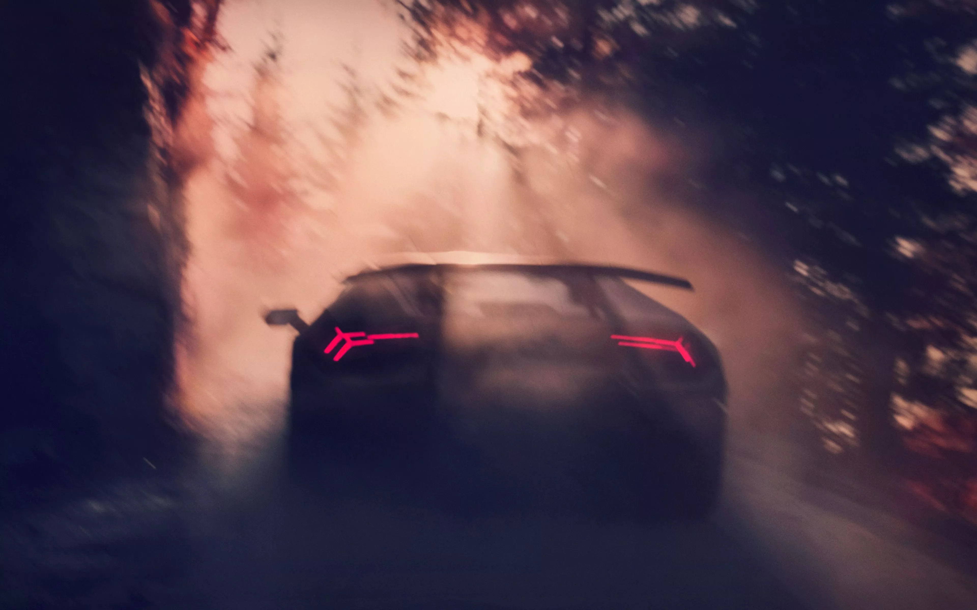 Car Lamborghini Dark Street Drive