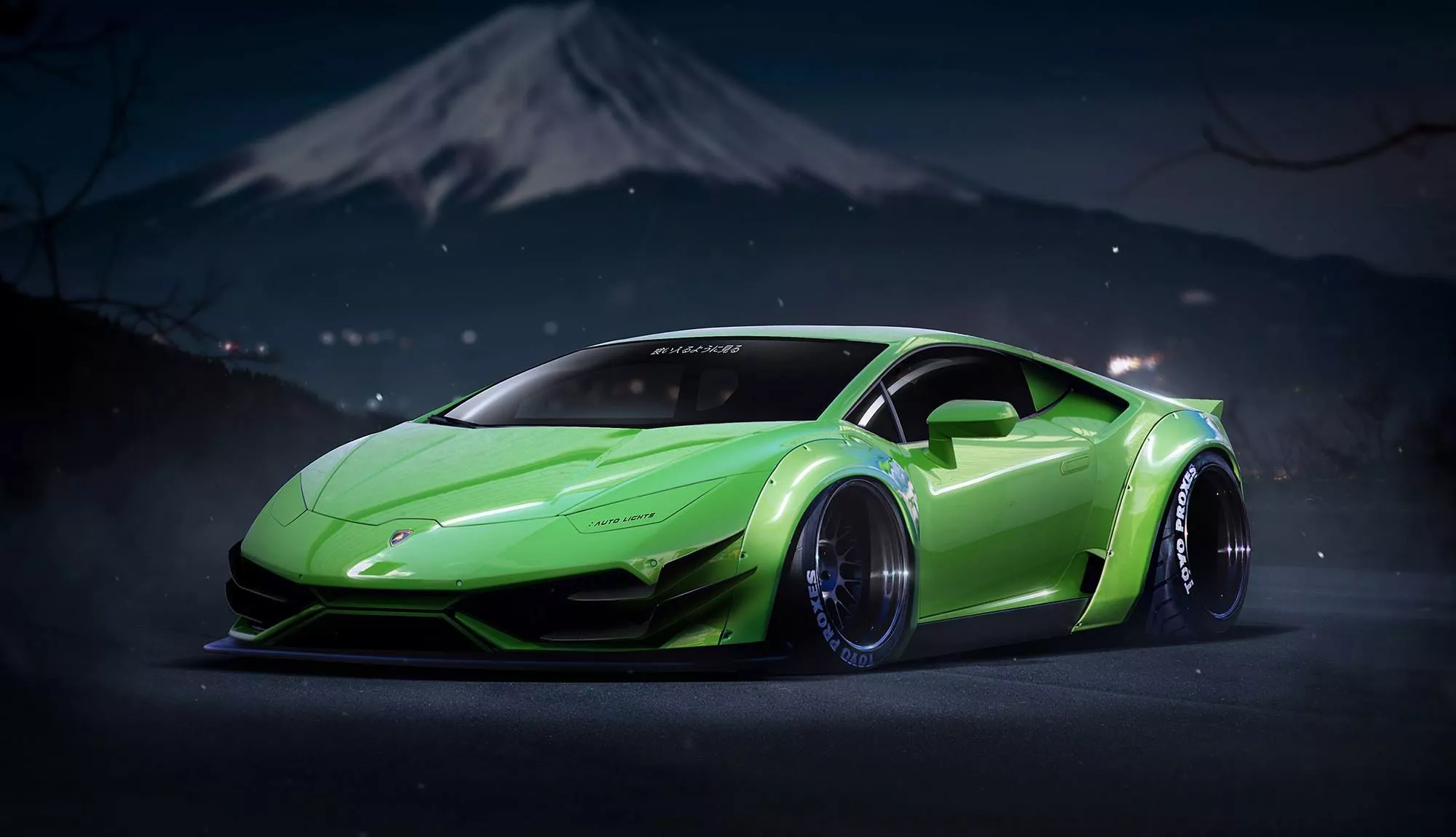 Wallpaper Lamborghini, Power, Green