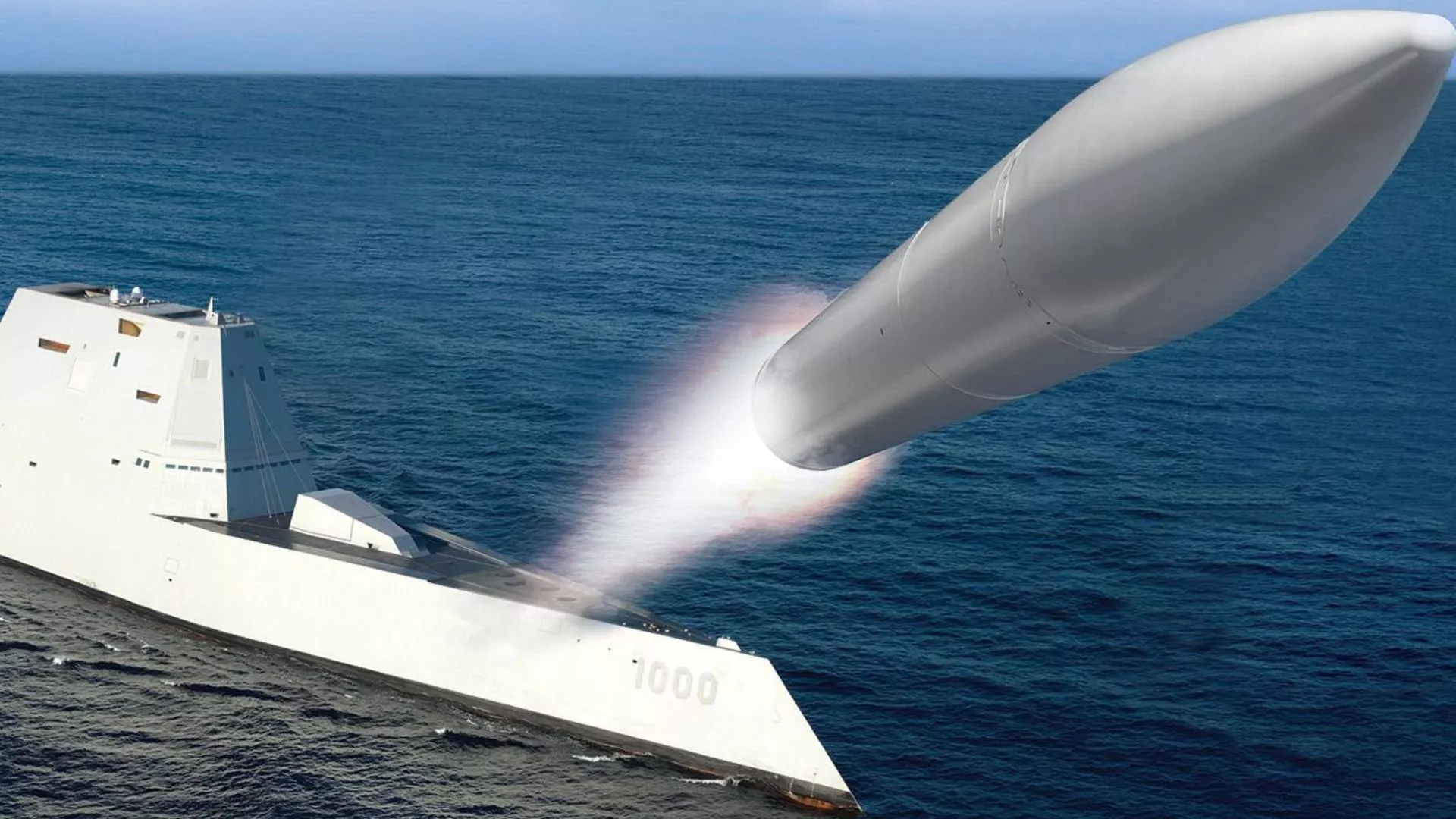 US Navy Zumwalt Destroyers Surge Toward