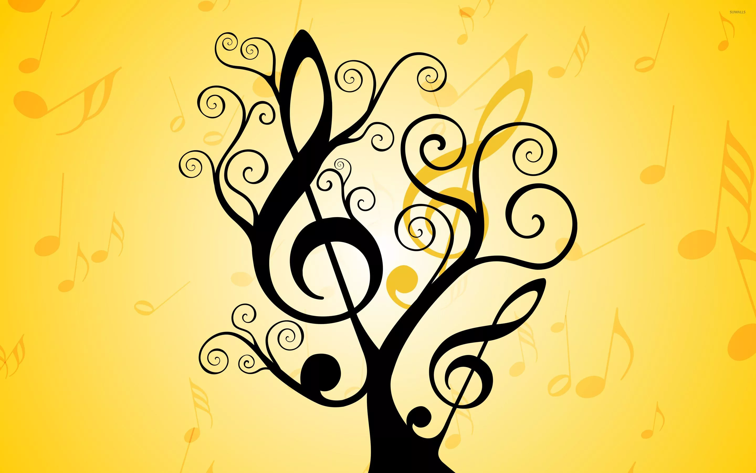 Musical tree wallpaper