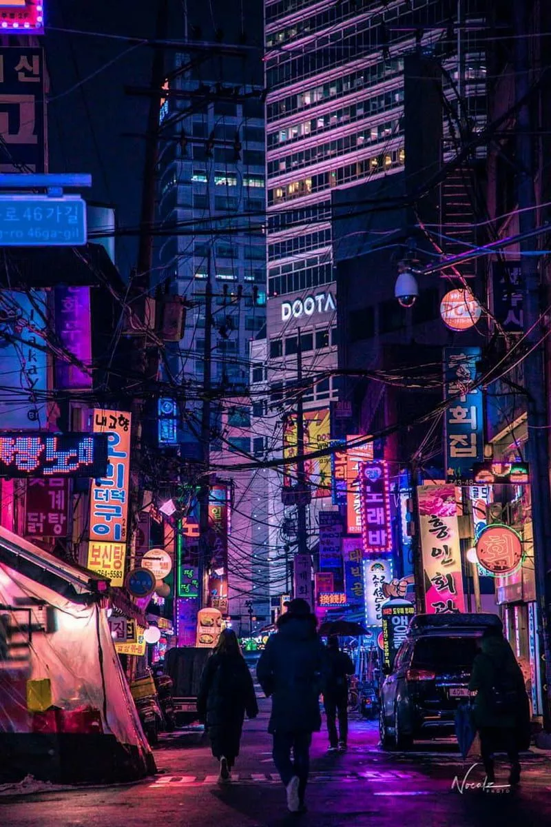 korea, lights, HD phone wallpaper