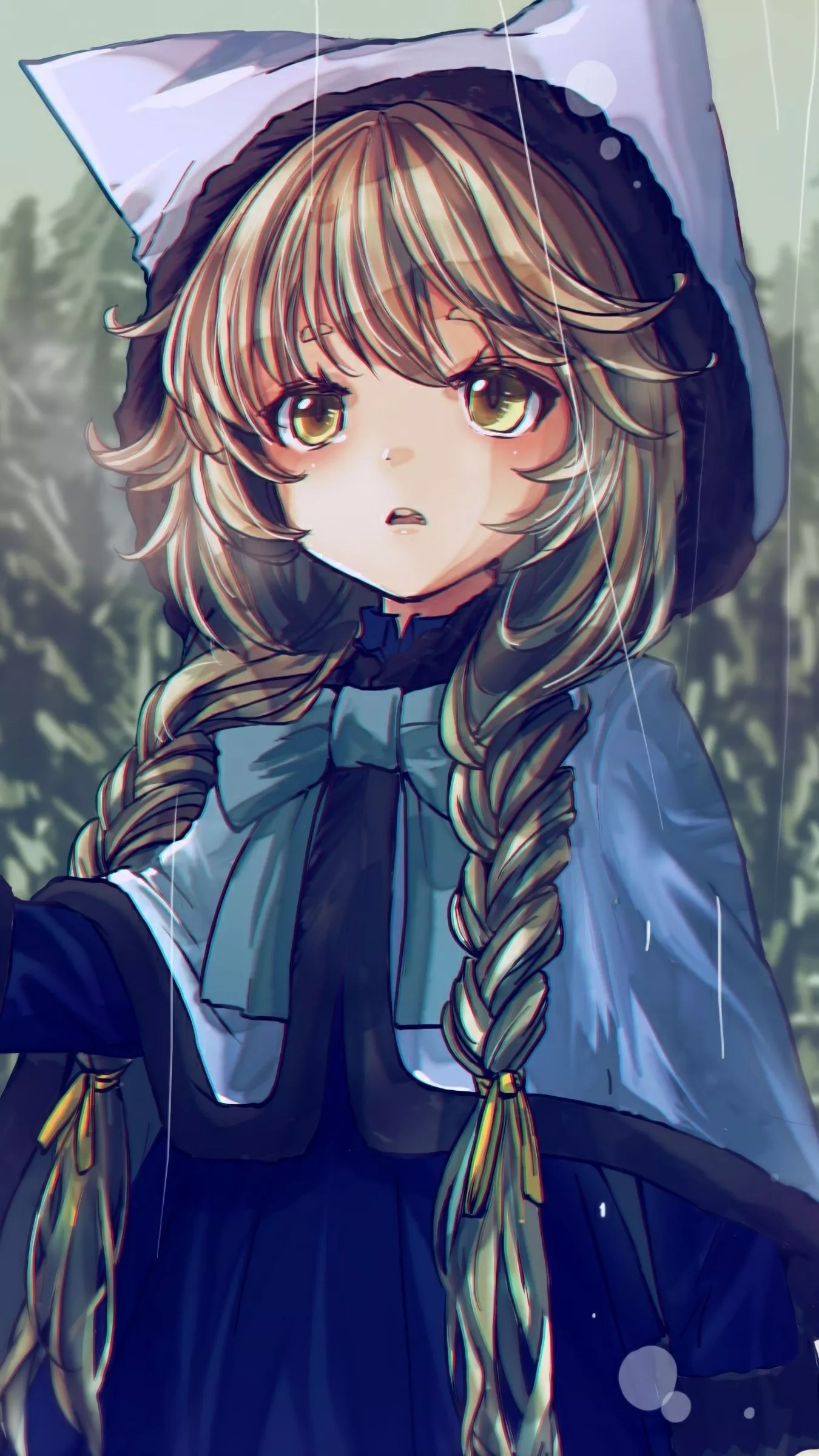 Download wallpaper 1350x2400 girl, hood