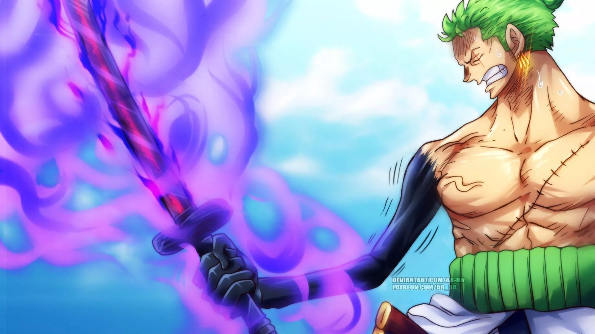 Roronoa Zoro Fire Sword HD One Piece