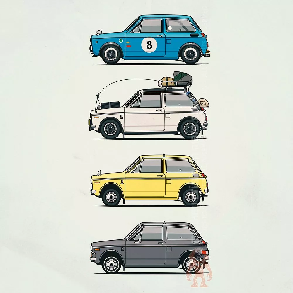 Honda N360 N600 Vintage Kei Cars - Behance