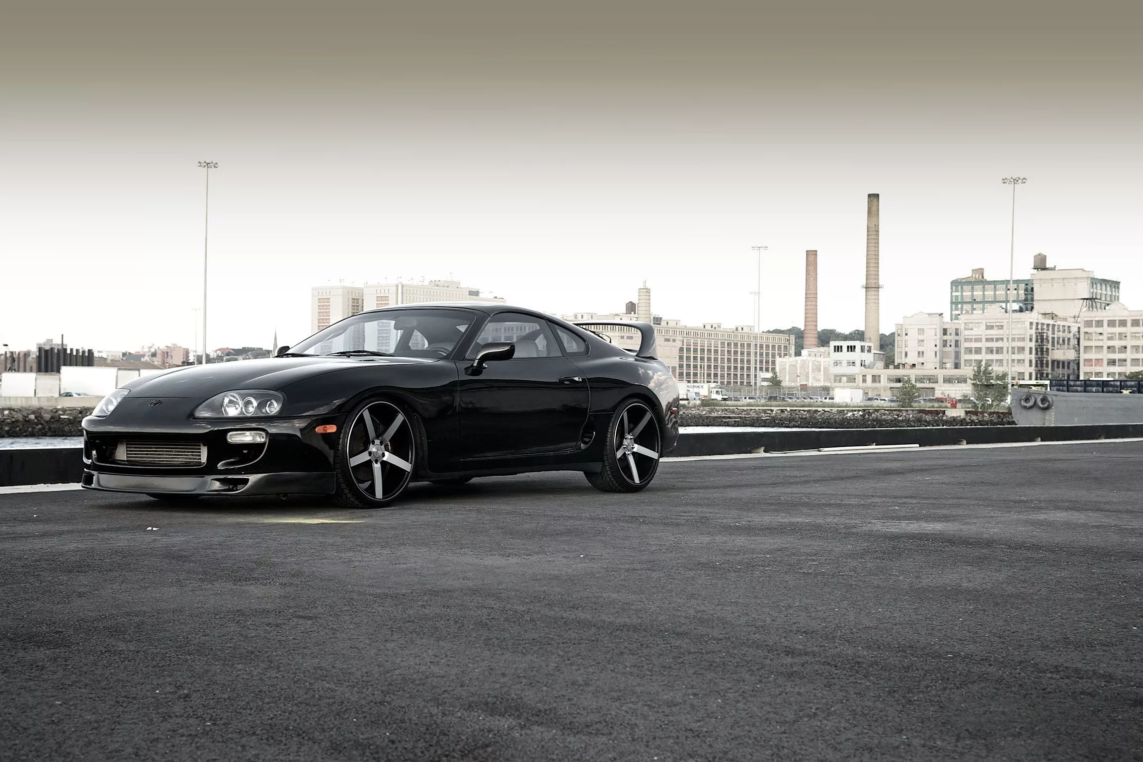 Wallpaper black, Toyota, black, Supra
