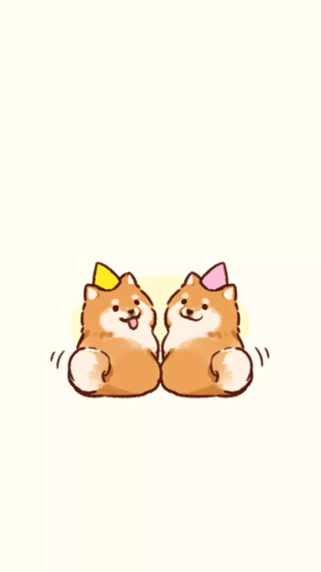 Cute Darling Corgis Drawing Picture