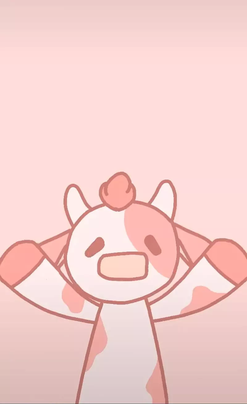 Strawberry Cow, cartoon, cute, draw, HD