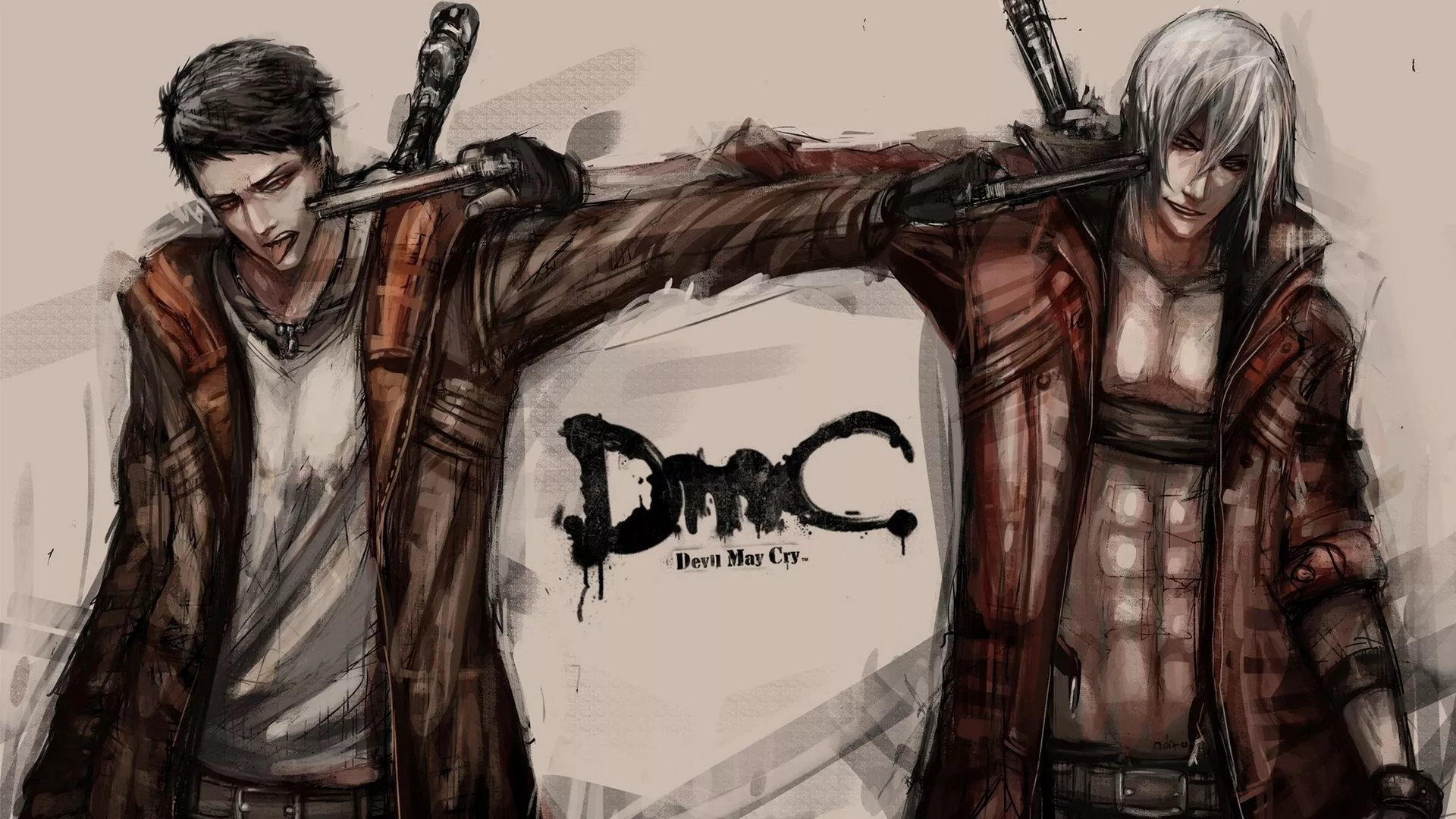 Wallpaper Dante Devil May Cry Pistols