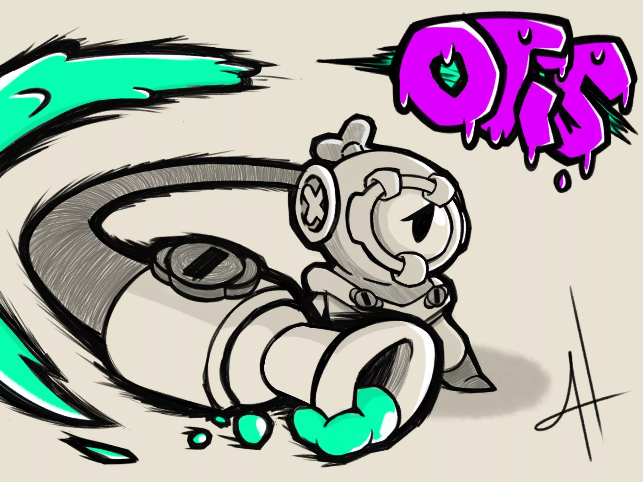 draw Otis #BrawlStars #BrawlStarsArt