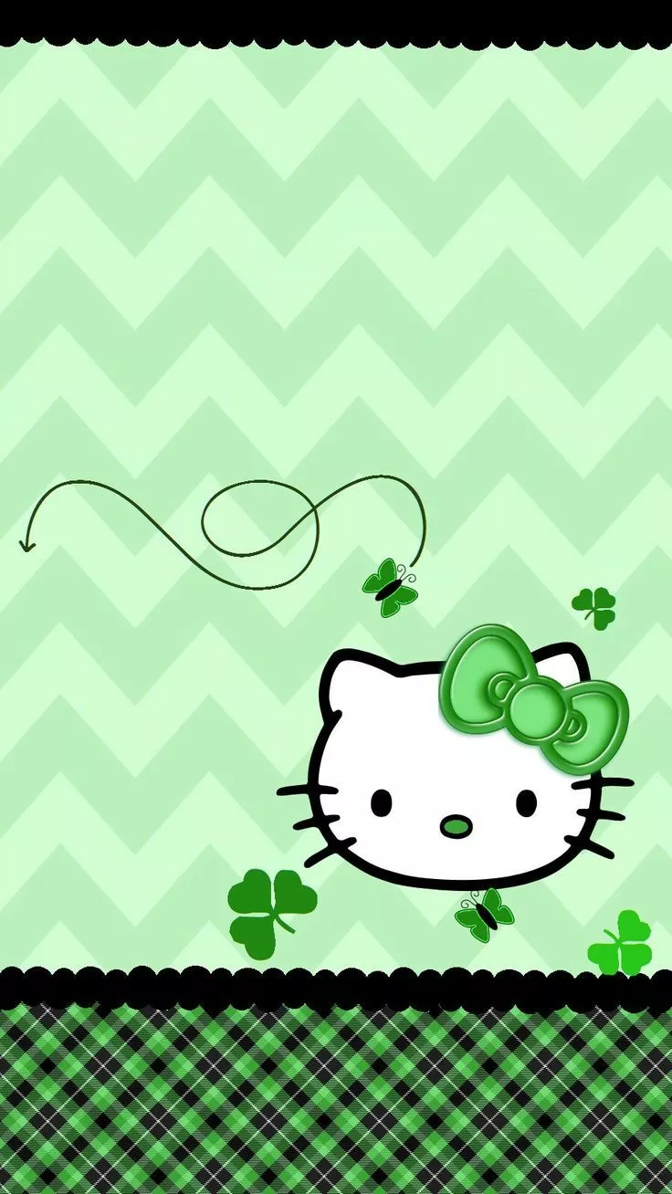 St Patrick's Hello Kitty Wallpaper
