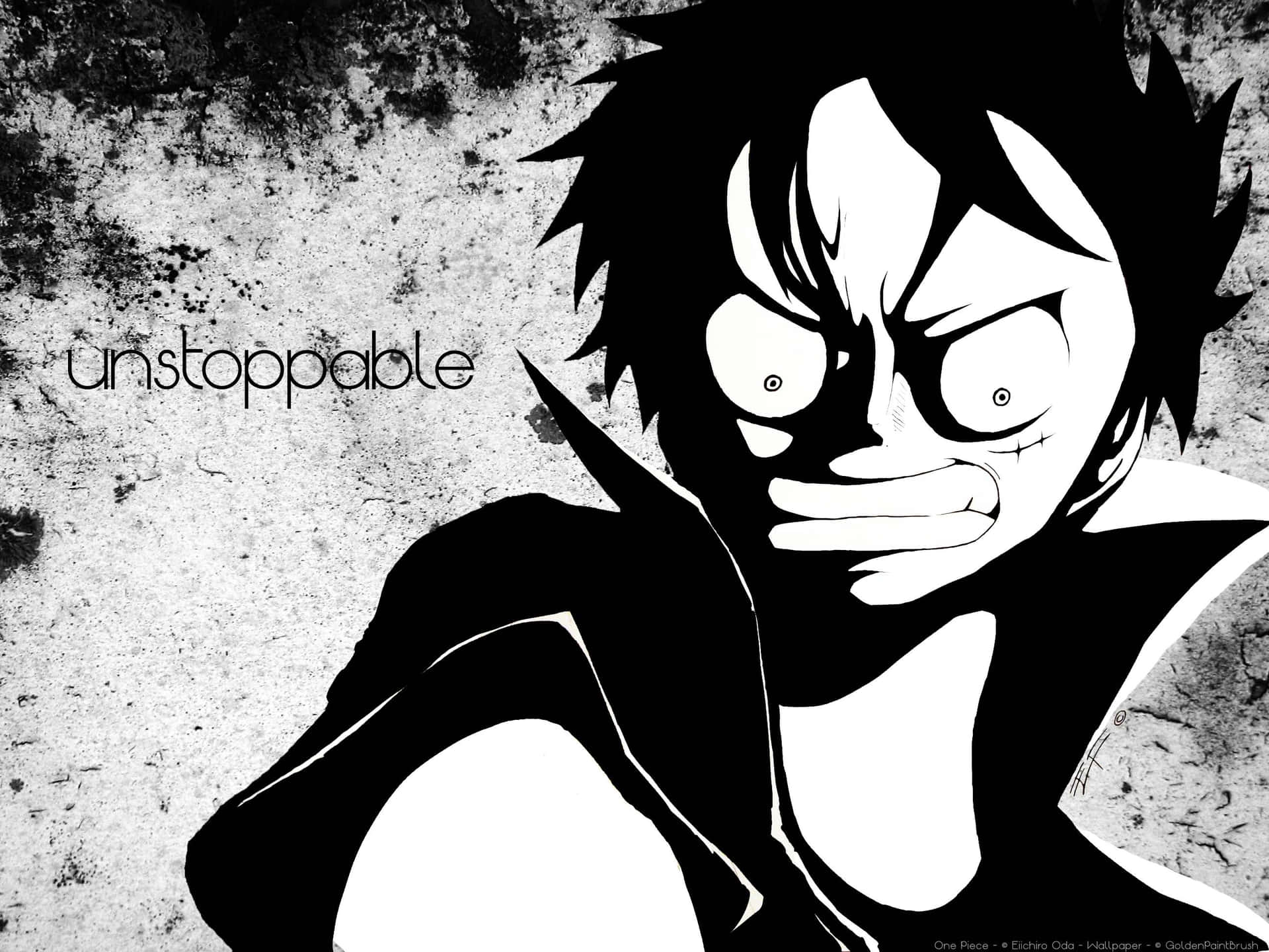One Piece in Black and White Wallpaper