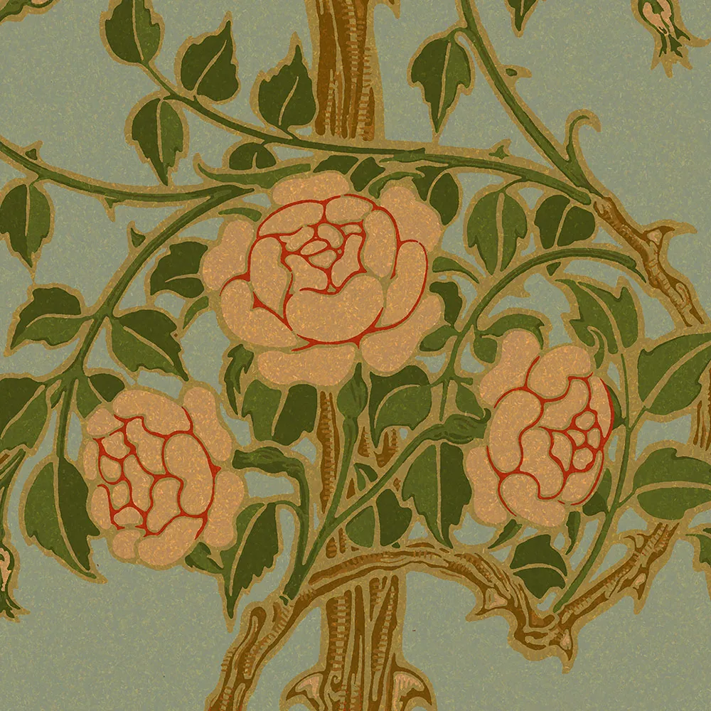 Wild Rose in Blue & Bradbury