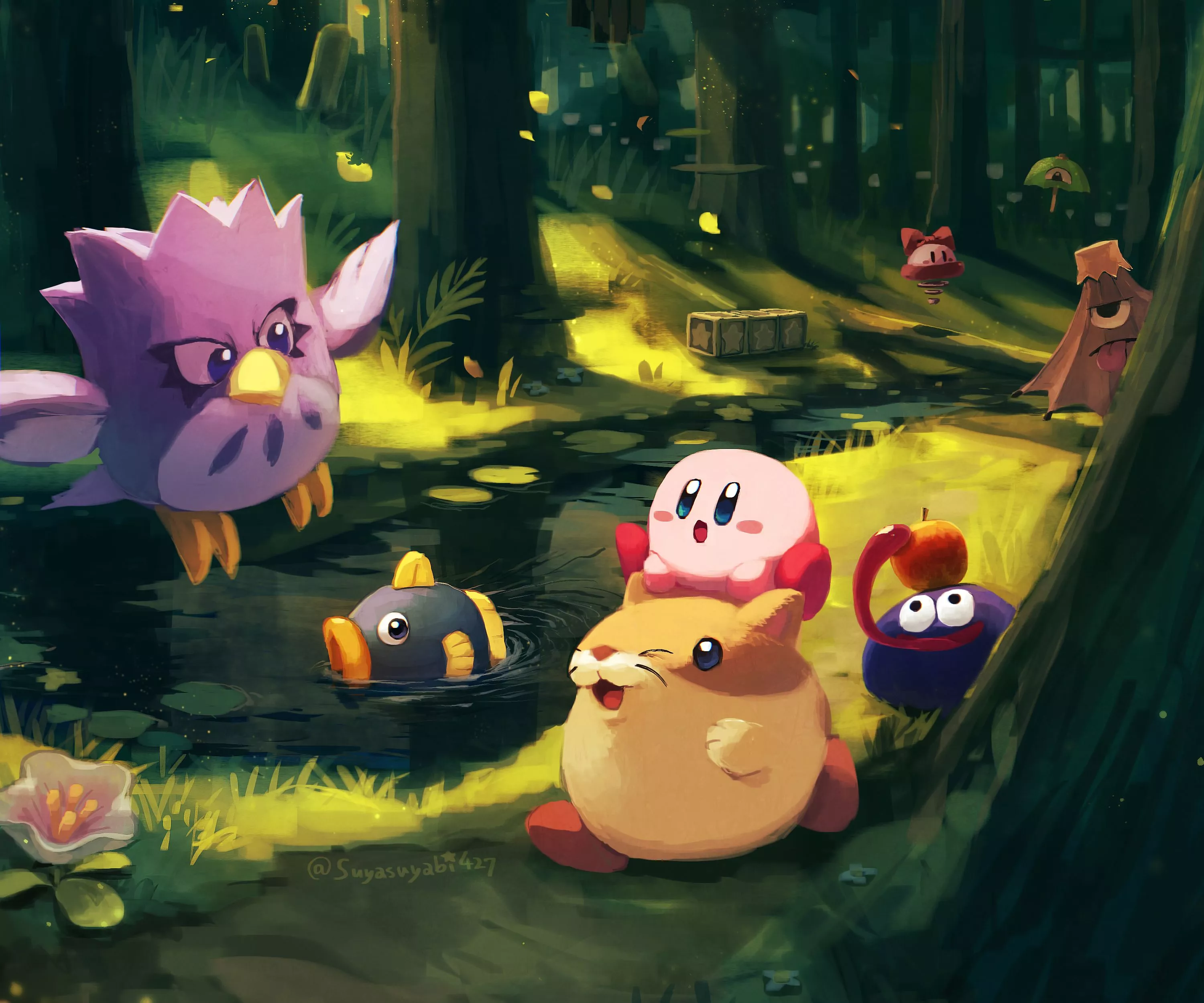 Kirby Video Game Crossover HD Wallpaper