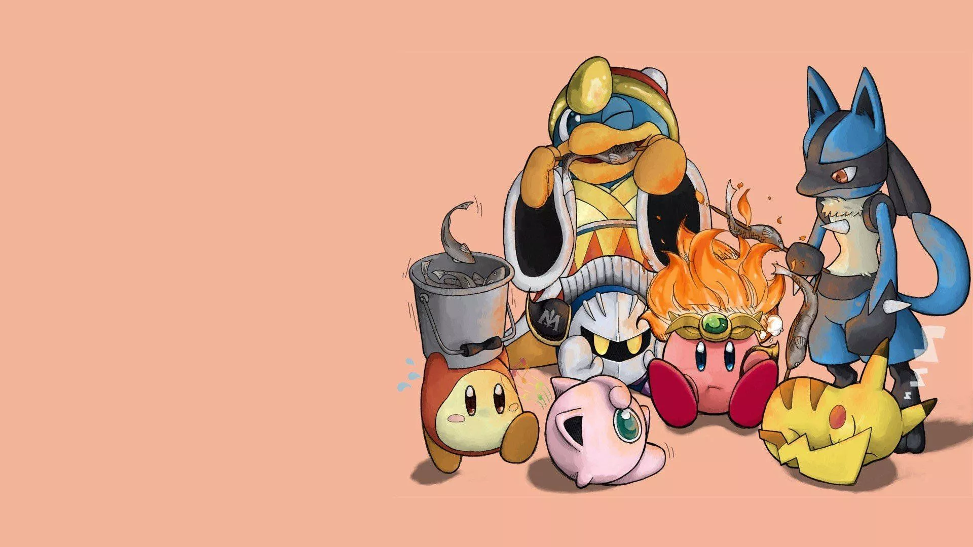 kirby And Lucario Work Together To Save