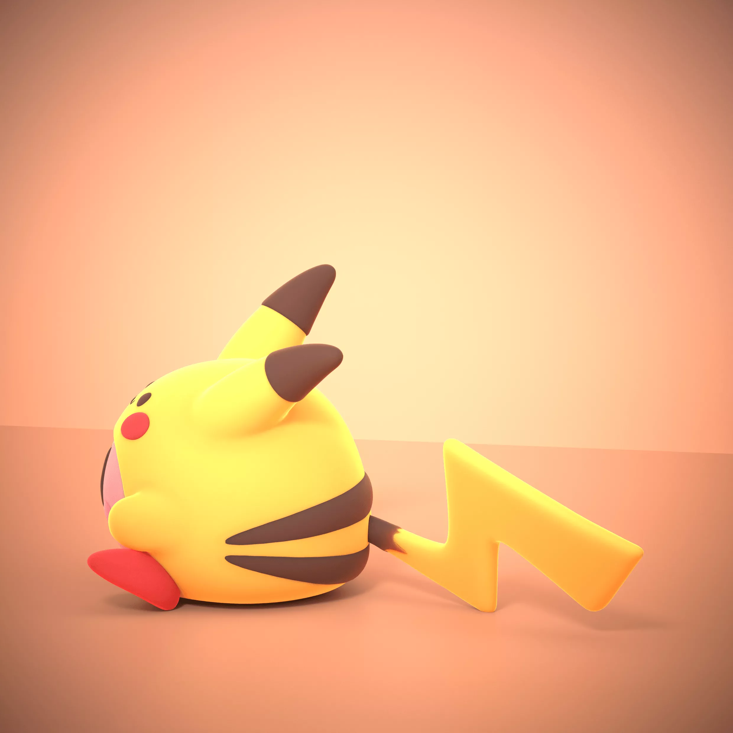 STL file kirby pikachu 3D
