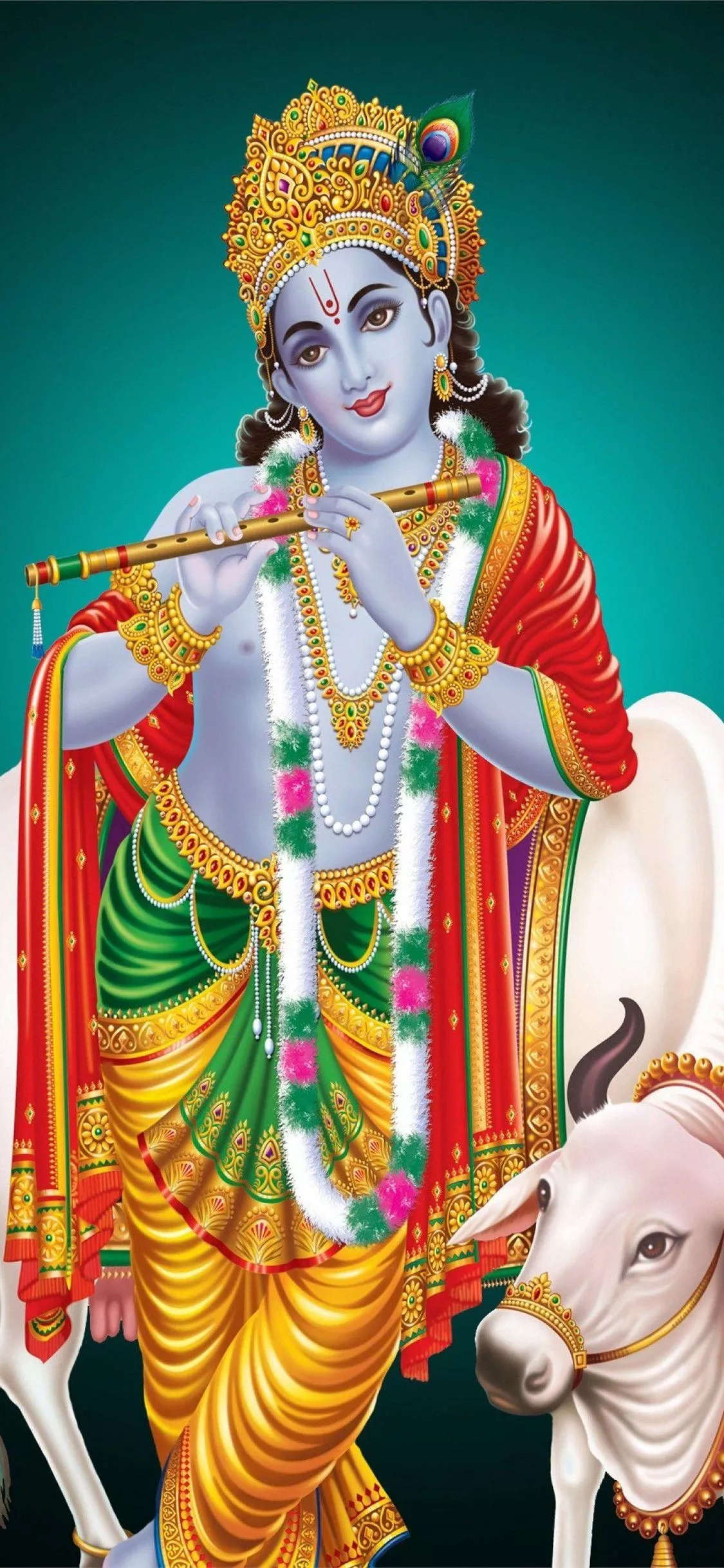 Lord Krishna HD Cave iPhone Wallpaper