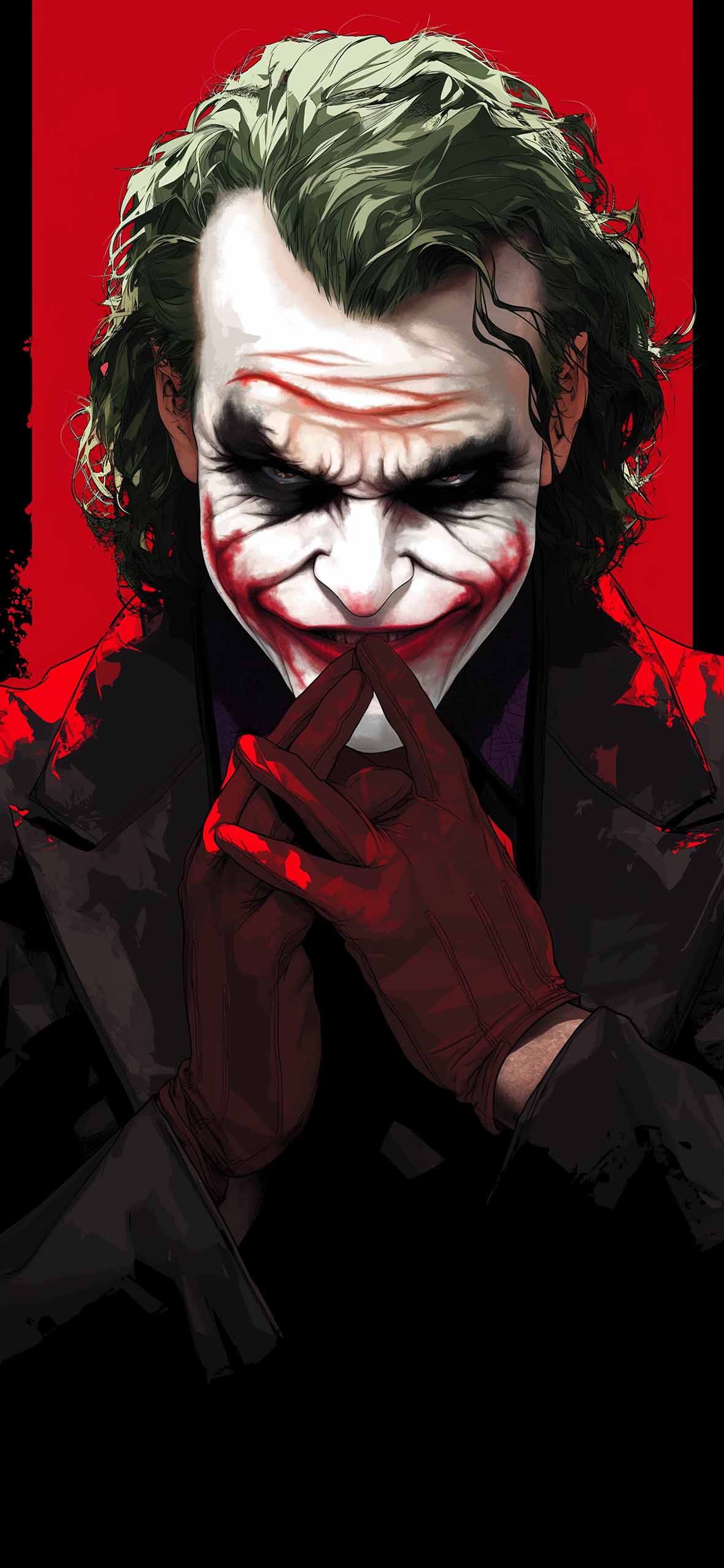 Joker Dark Red Gloves Wallpaper