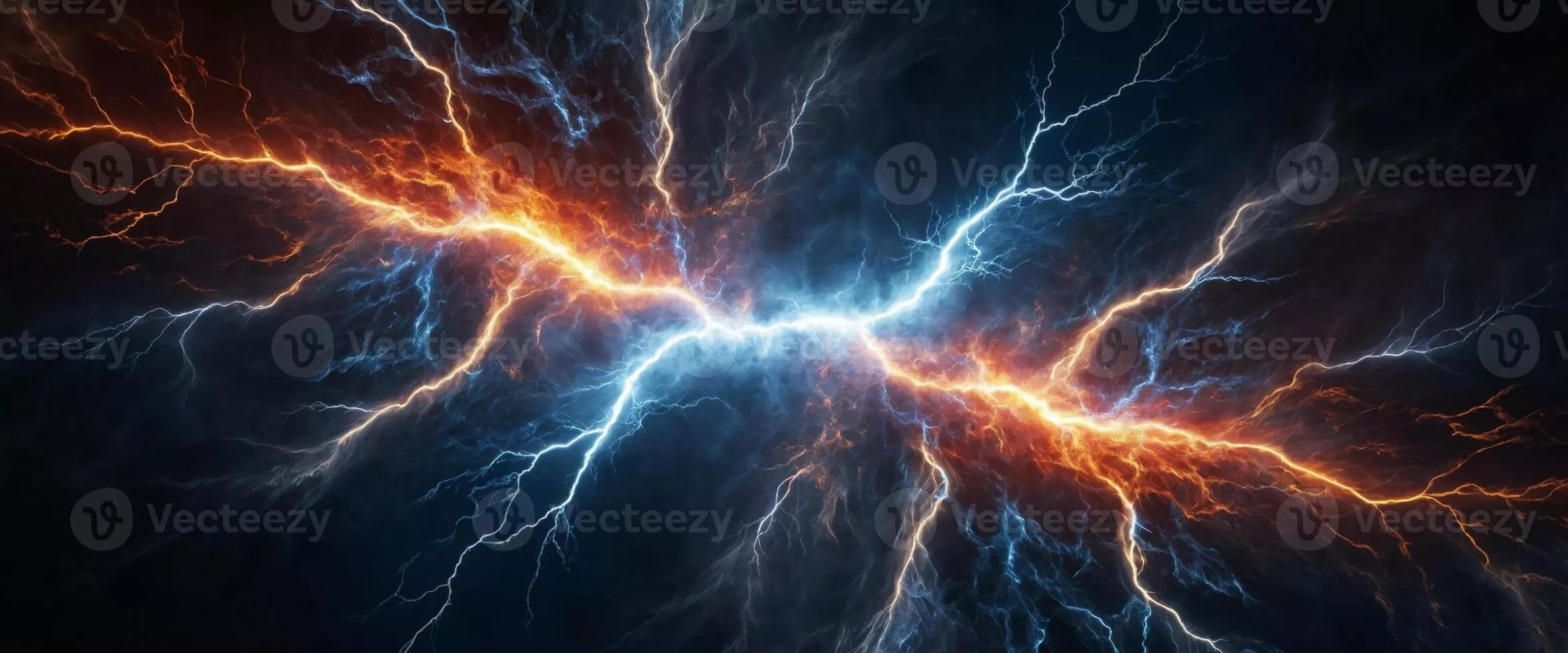Orange Lightning Image